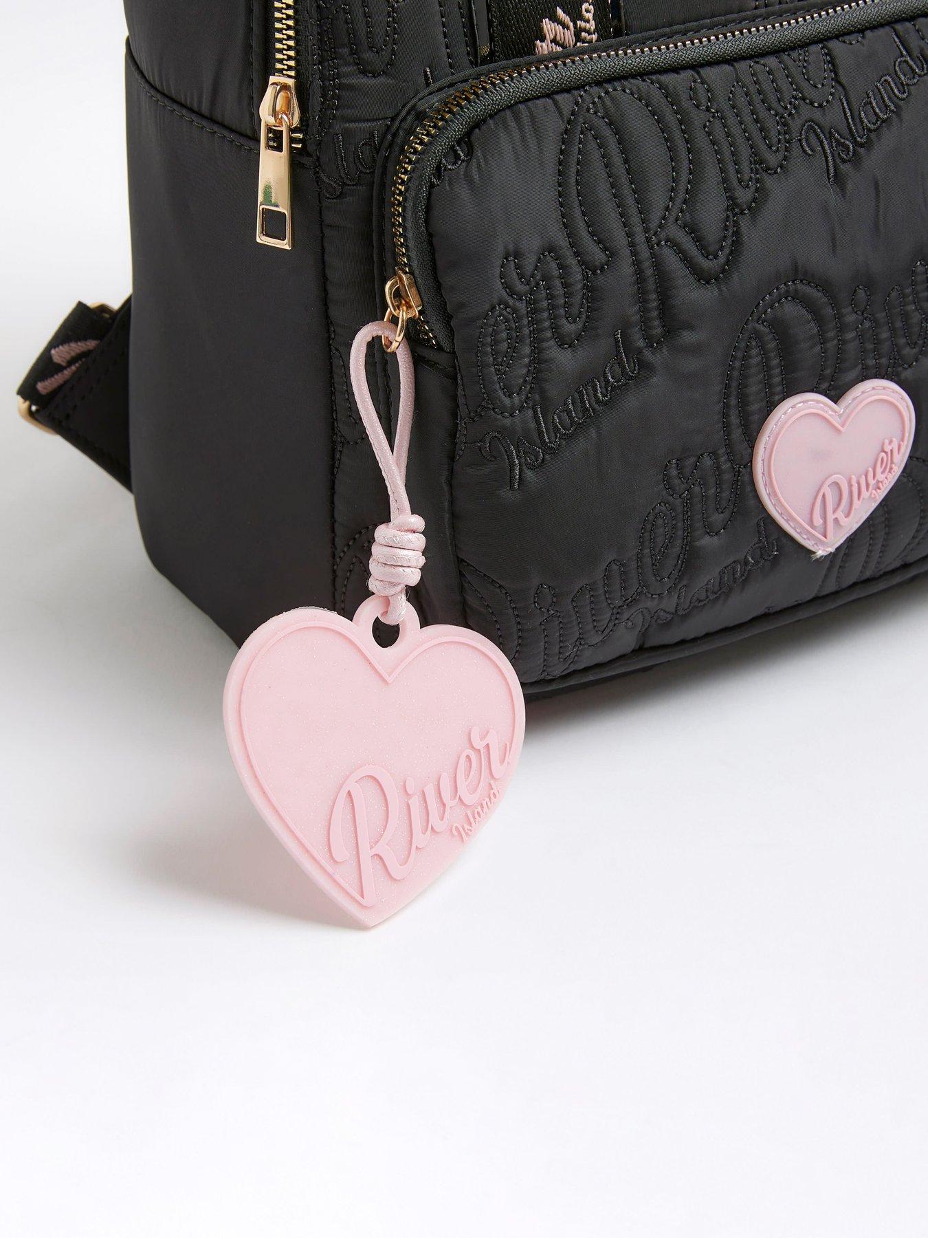 Image 4 of 4 of River Island Older Girls Nylon Backpack Bag Bundle - Black
