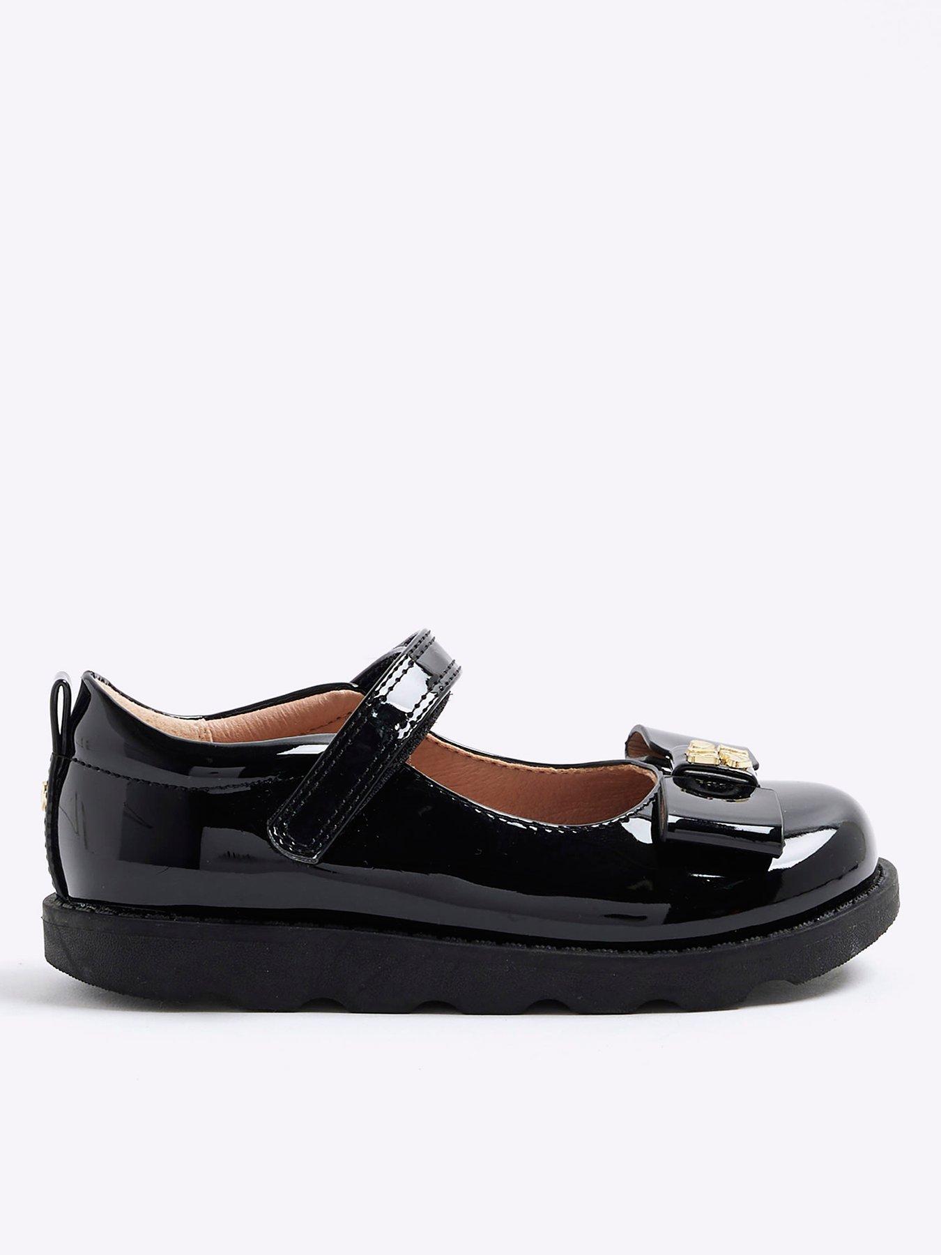 undefined Mini Girls Bow Mary Jane Shoes - Black
