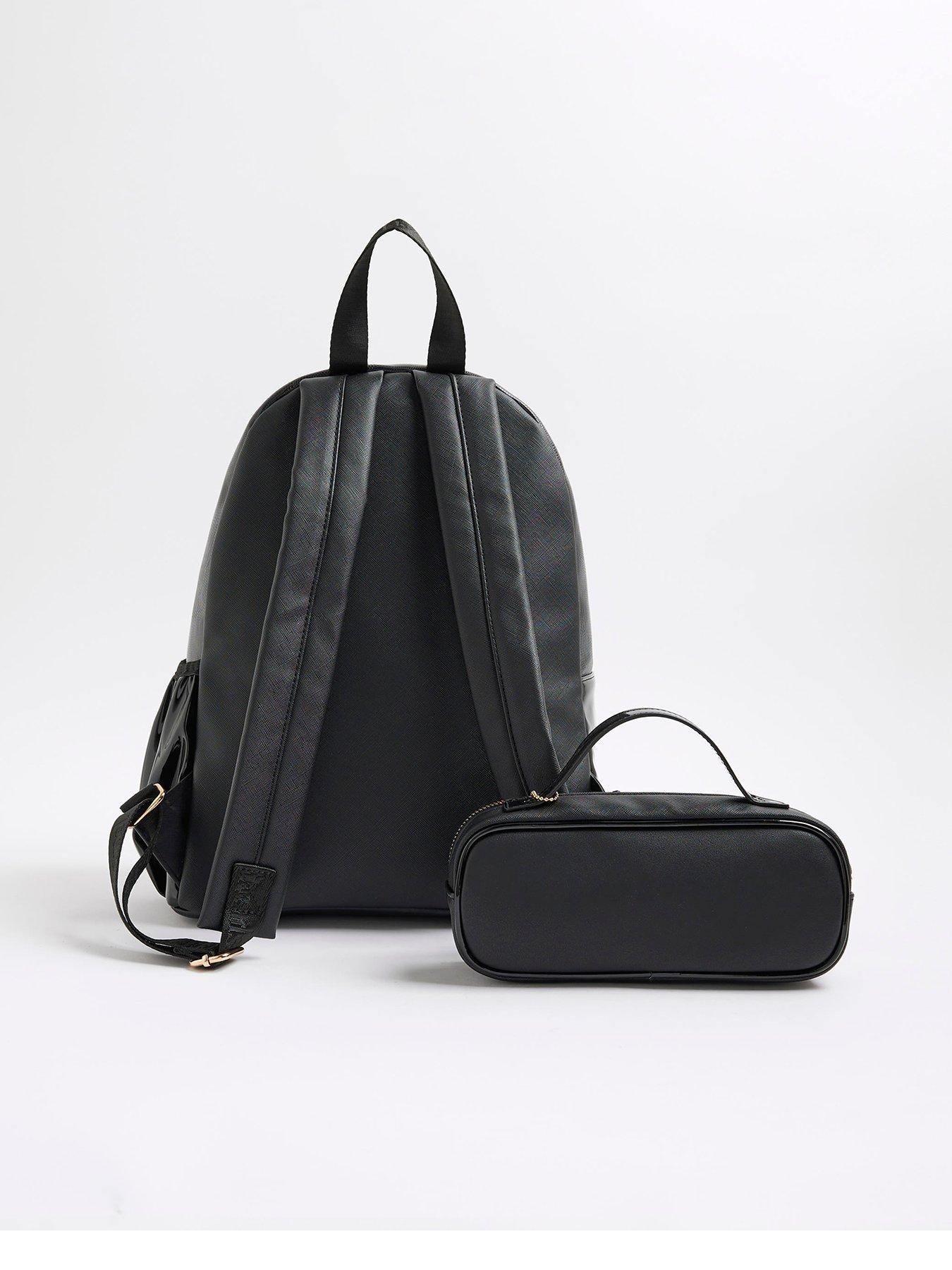 Image 3 of 5 of River Island Older Girls Heart Lock Backpack Bundle - Black
