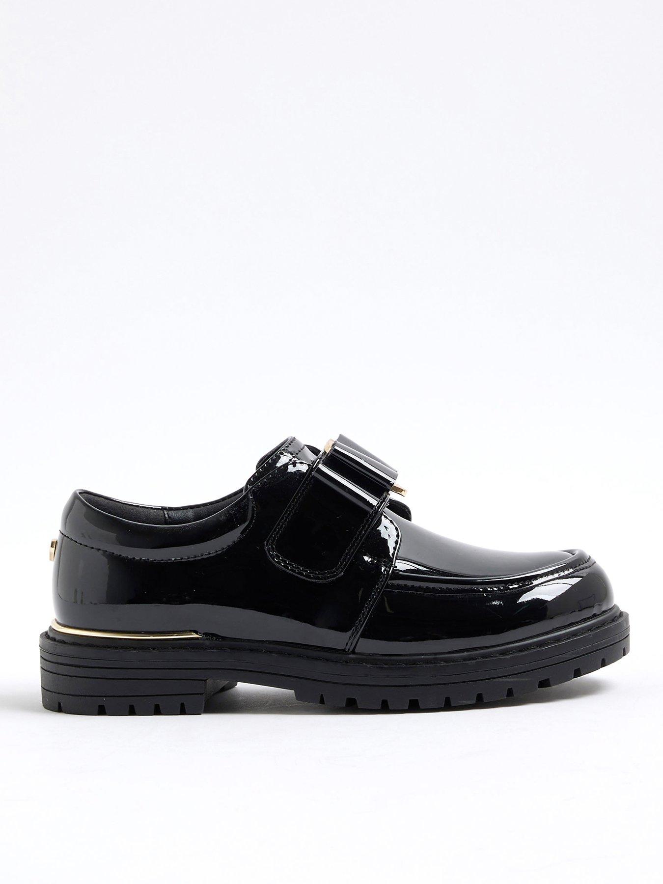 River Island Older Girls Chunky Bow Strap Shoes - Black