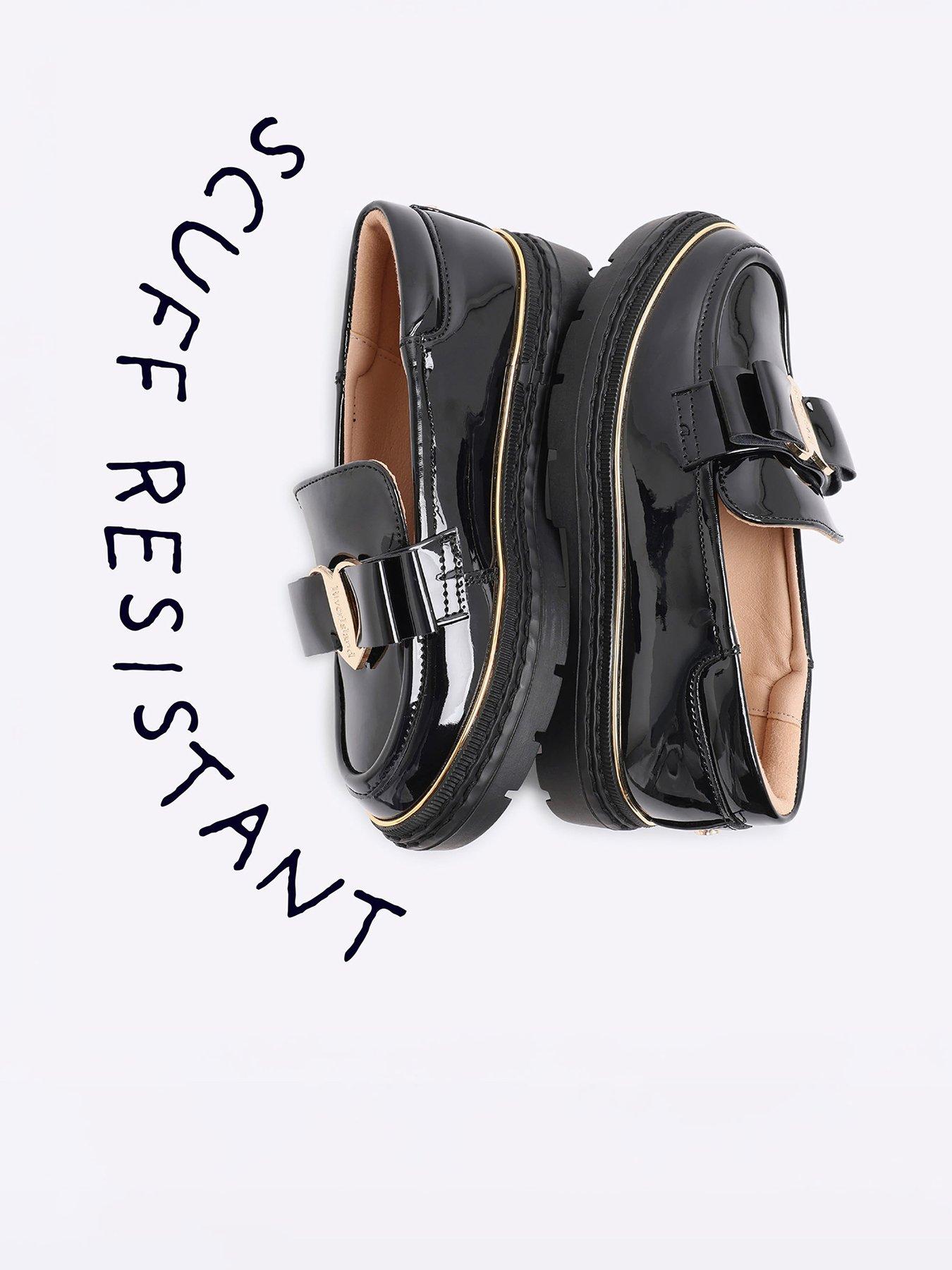 Image 2 of 5 of River Island Older Girls Bow Loafers - Black