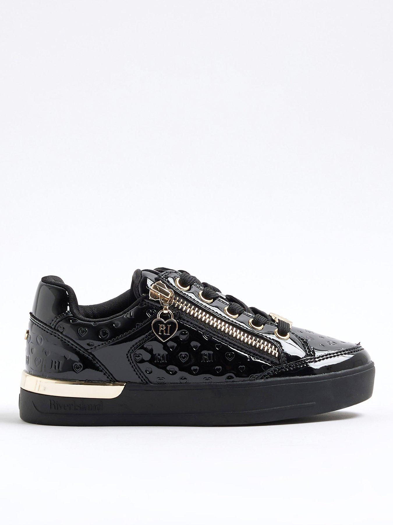 undefined Older Girls Plimsoll Shoes - Black