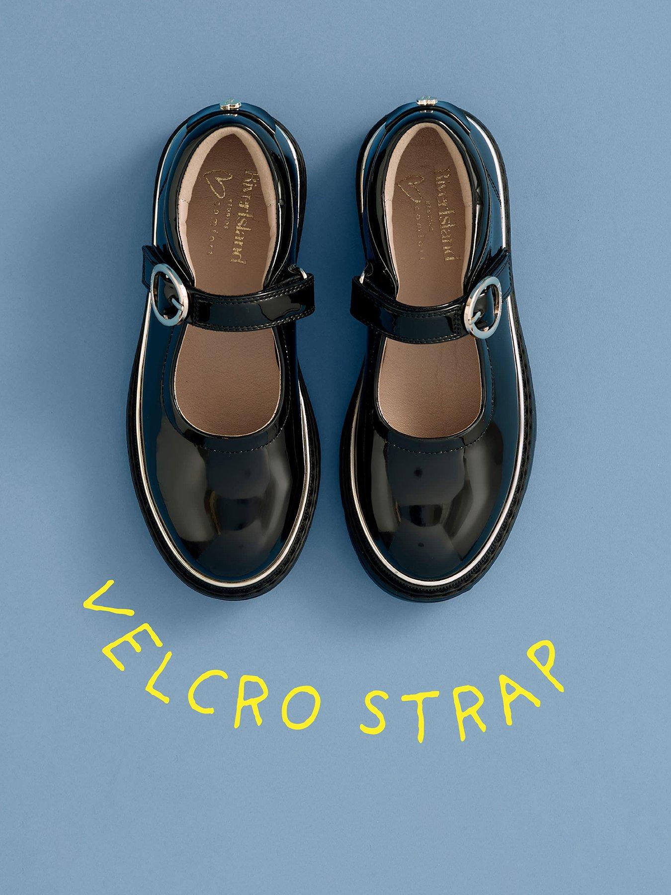 Image 2 of 5 of River Island Older Girls Oval Buckle Mary Jane Shoes - Black