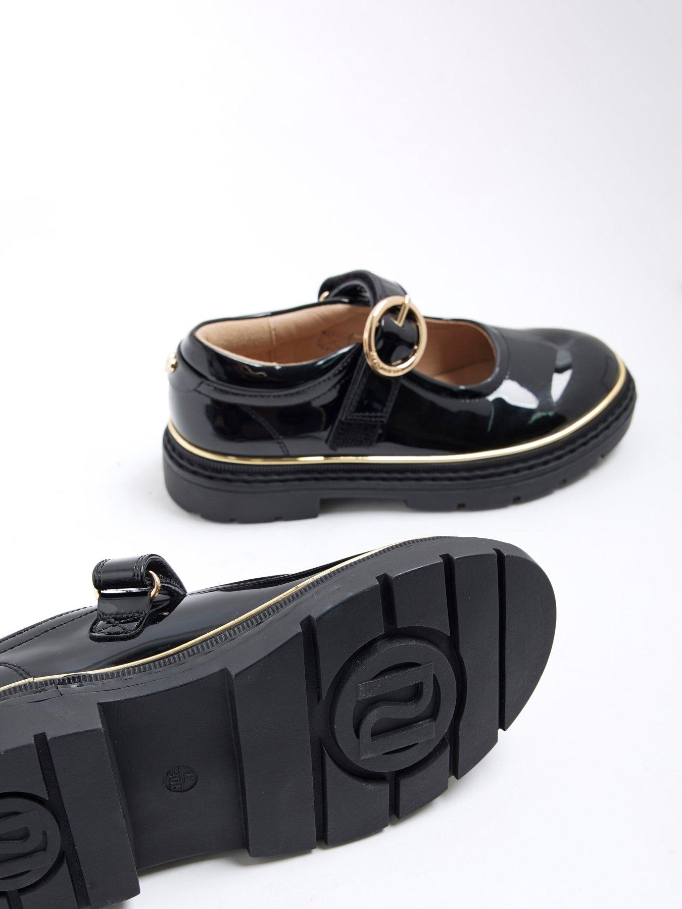 Image 5 of 5 of River Island Older Girls Oval Buckle Mary Jane Shoes - Black