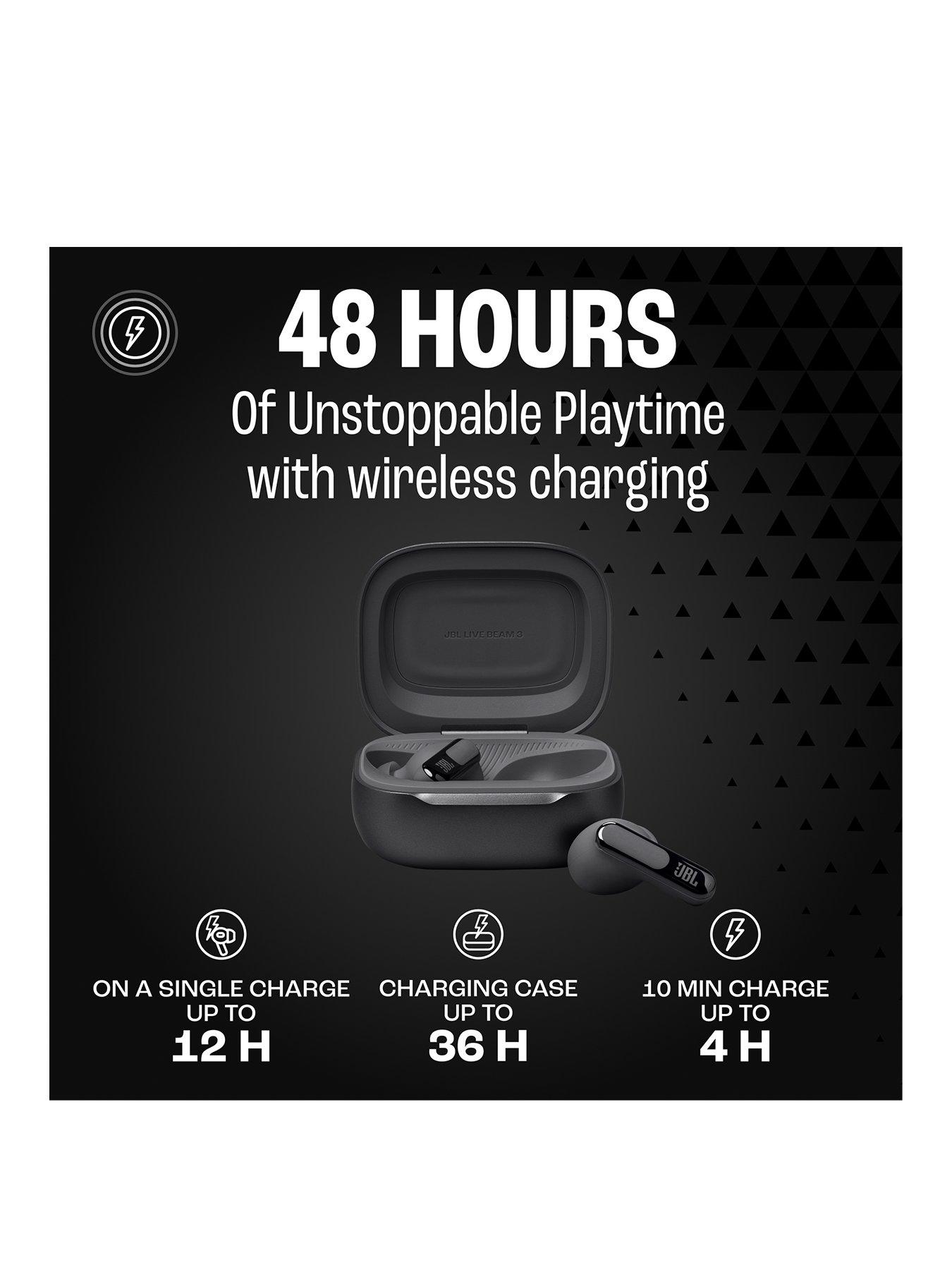 Image 3 of 7 of JBL LIVE BEAM3 -True Wireless NC Earbuds, Wireless Charging, Smart Case, Black