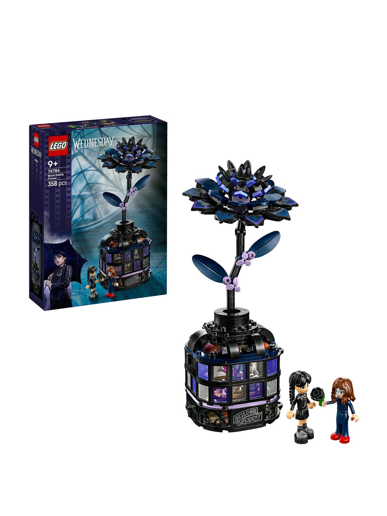 undefined Wednesday Black Dahlia Flower Halloween Gift, Faux Plant Room Decor 76784