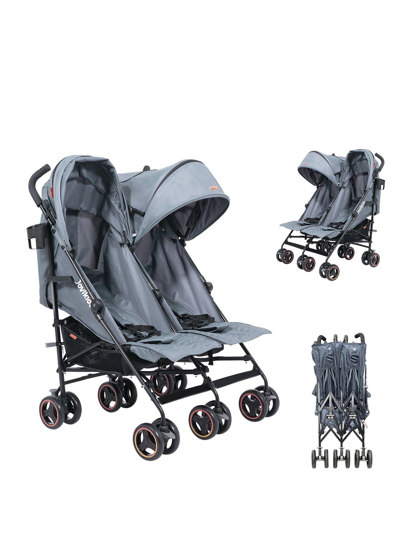 undefined Ezra Twin Stroller - Quiet Shade