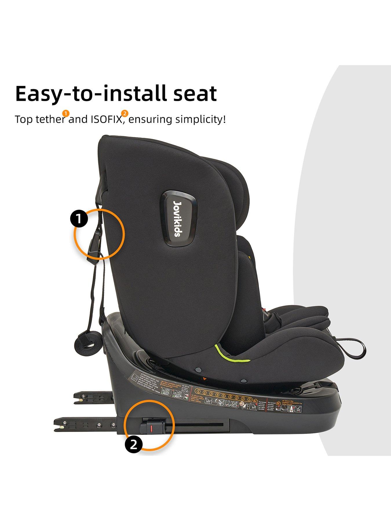 Image 4 of 7 of Jovikids Spin Top Tether Ranger Car Seat - Black