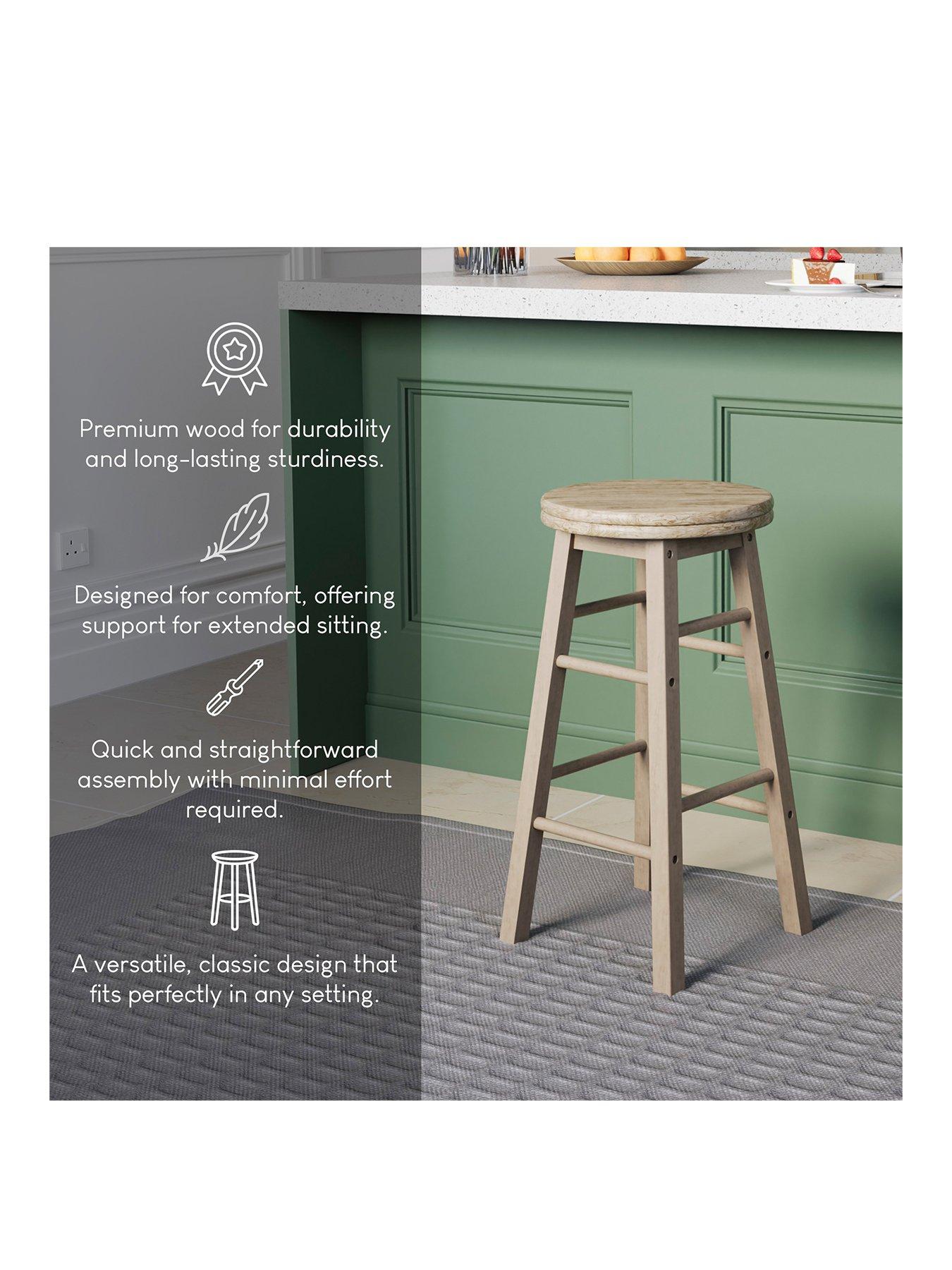 Image 2 of 8 of Vida Designs Chef Vida Wooden Revolving Bar Stool