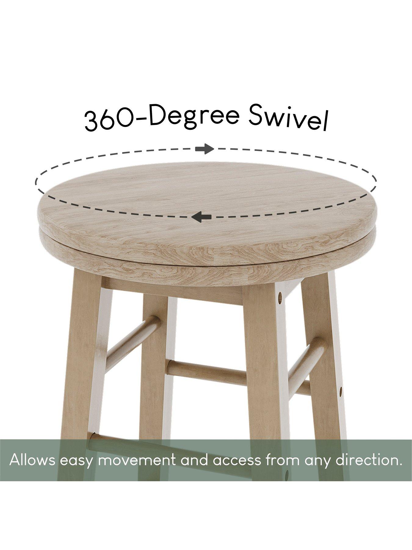 Image 4 of 8 of Vida Designs Chef Vida Wooden Revolving Bar Stool