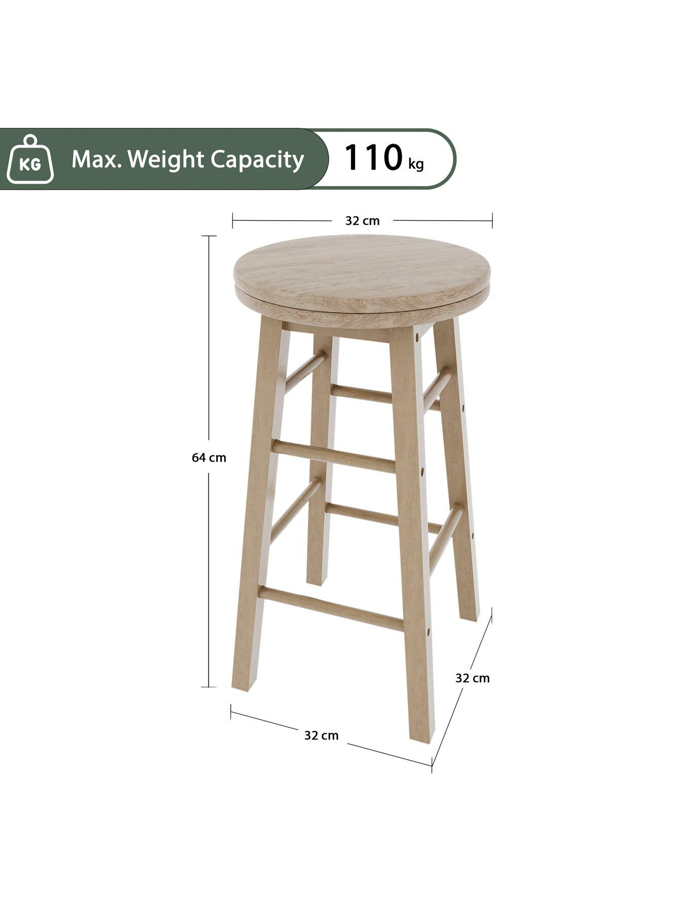 Image 6 of 8 of Vida Designs Chef Vida Wooden Revolving Bar Stool