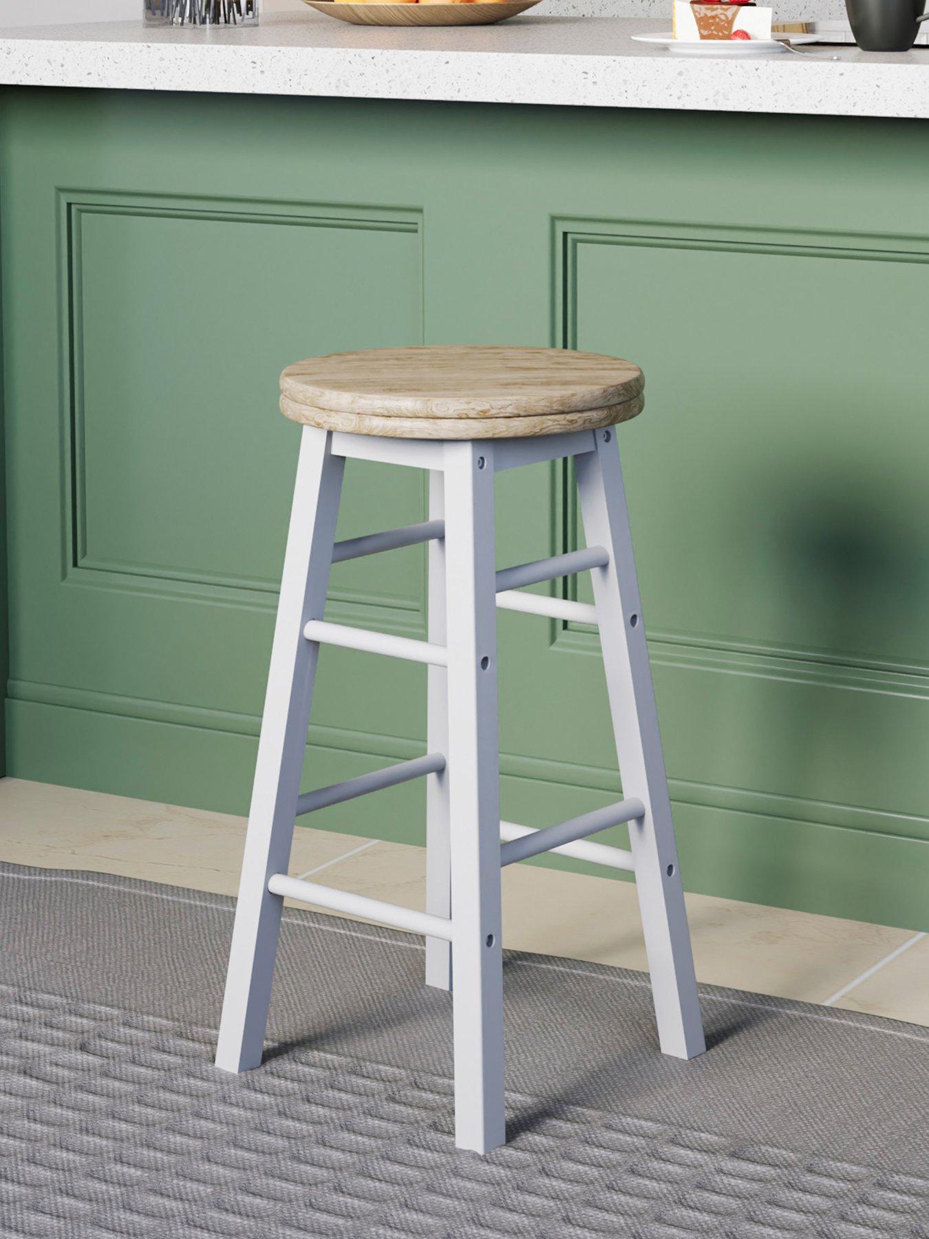 undefined Chef Vida Wooden Revolving Bar Stool