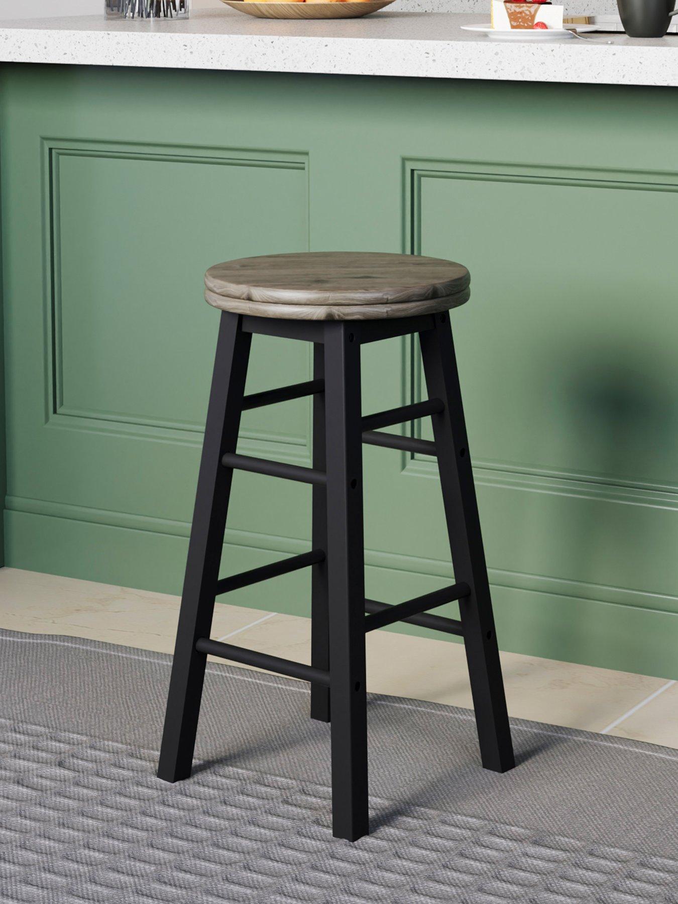 undefined Chef Vida Wooden Revolving Bar Stool