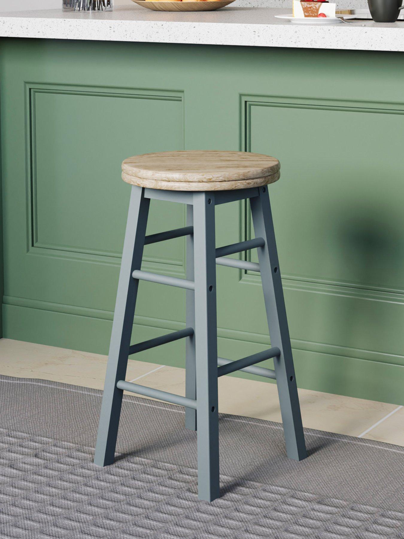 undefined Chef Vida Wooden Revolving Bar Stool