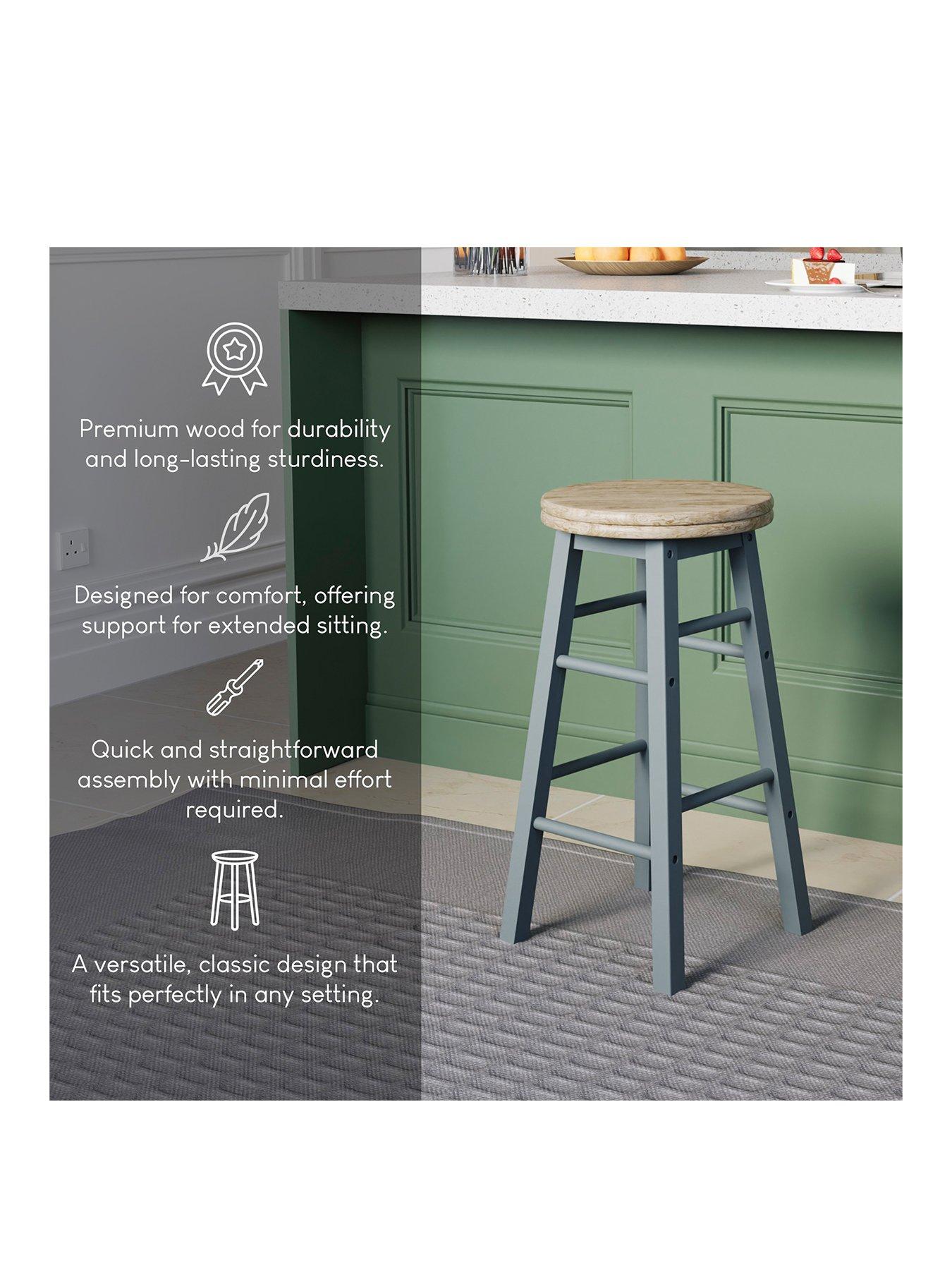 Image 2 of 8 of Vida Designs Chef Vida Wooden Revolving Bar Stool