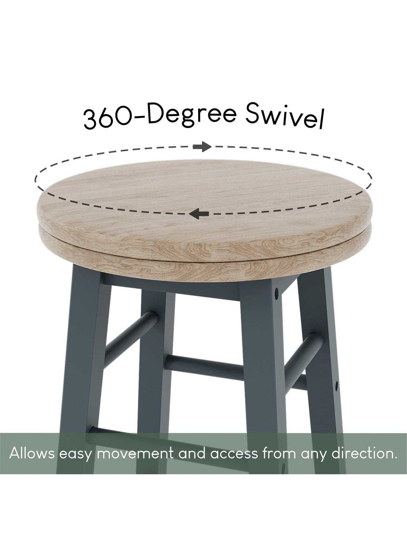 Image 4 of 8 of Vida Designs Chef Vida Wooden Revolving Bar Stool