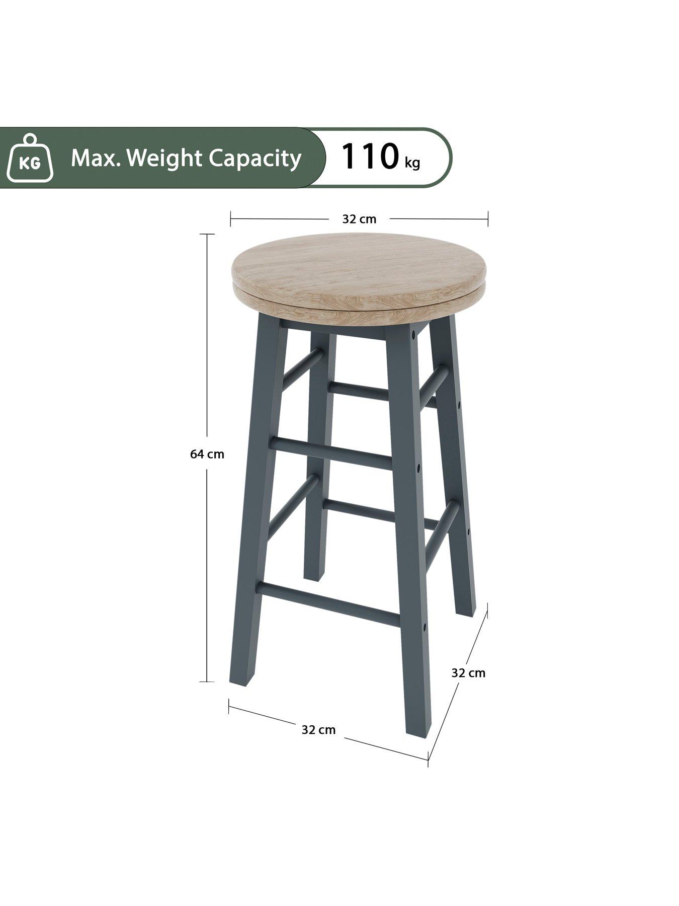 Image 6 of 8 of Vida Designs Chef Vida Wooden Revolving Bar Stool