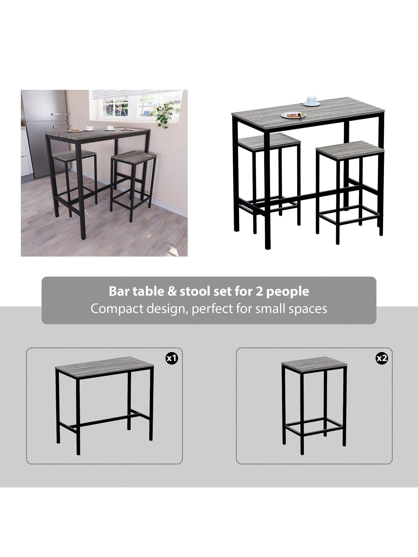 Image 5 of 7 of Vida Designs Roslyn 2 Seater Bar Table Set