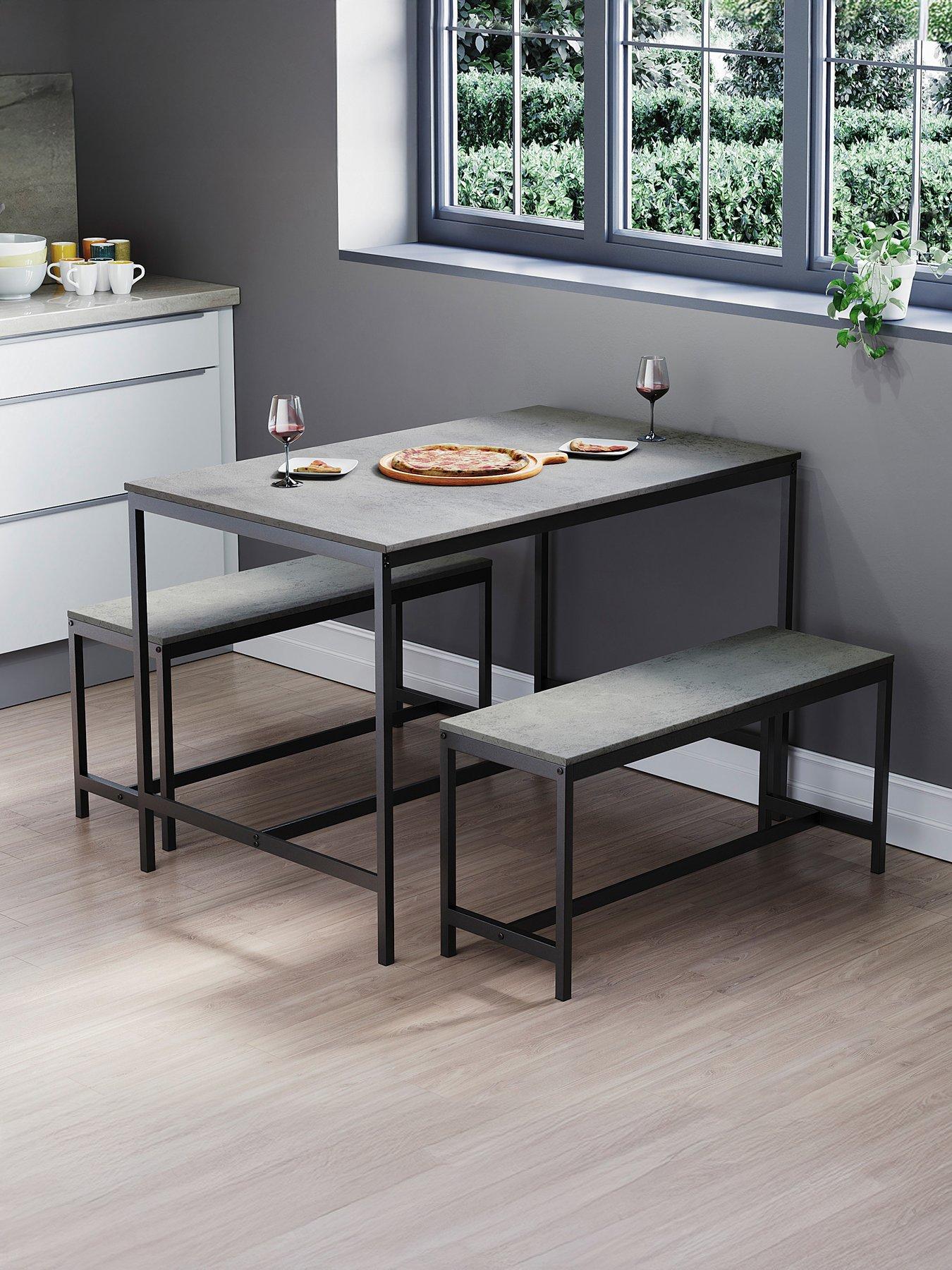 undefined Roslyn 4 Seater Dining Table With Bench Set