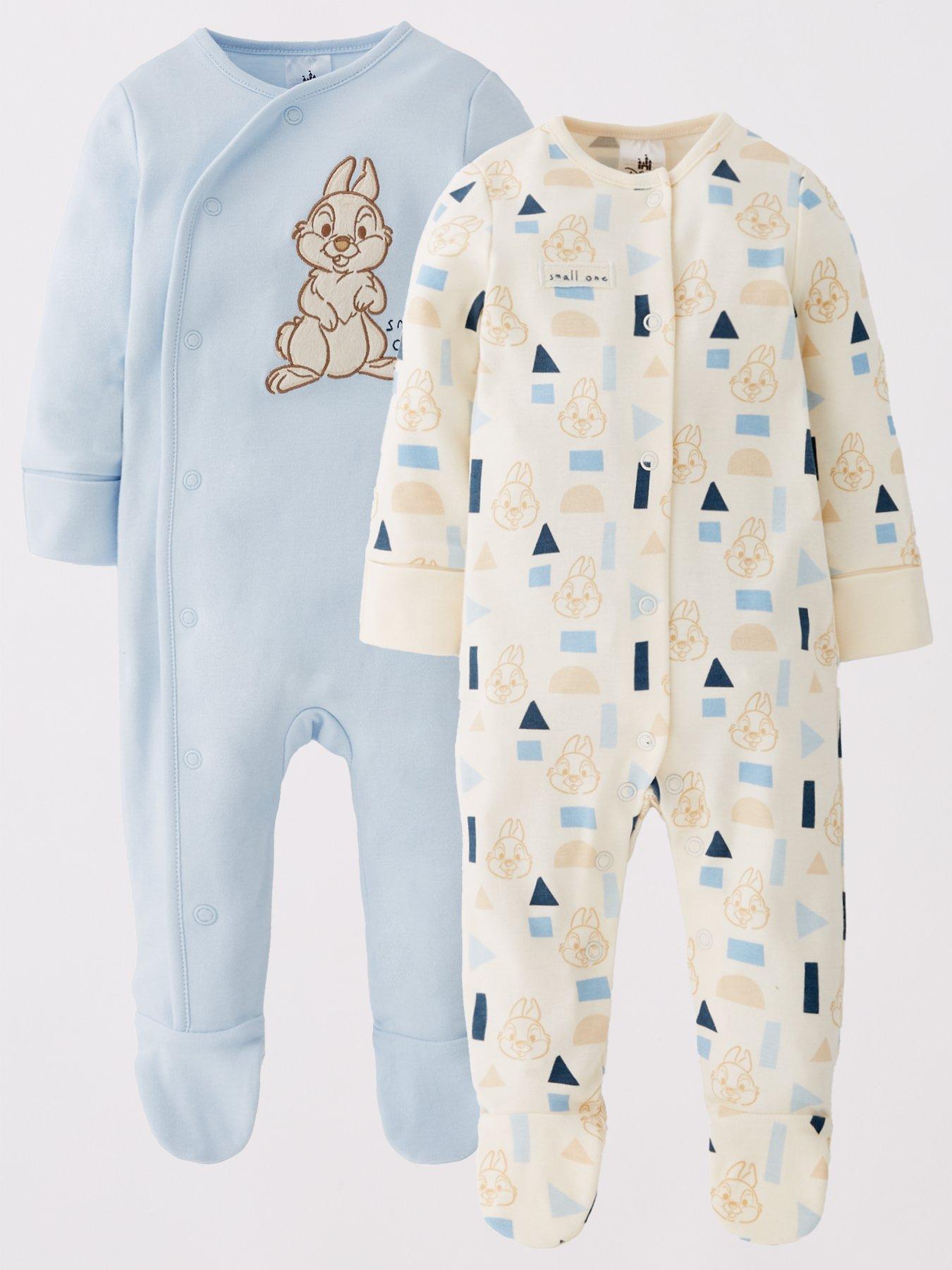 Bambi Disney Bambi Thumper 2 Pack Sleepsuit - Blue