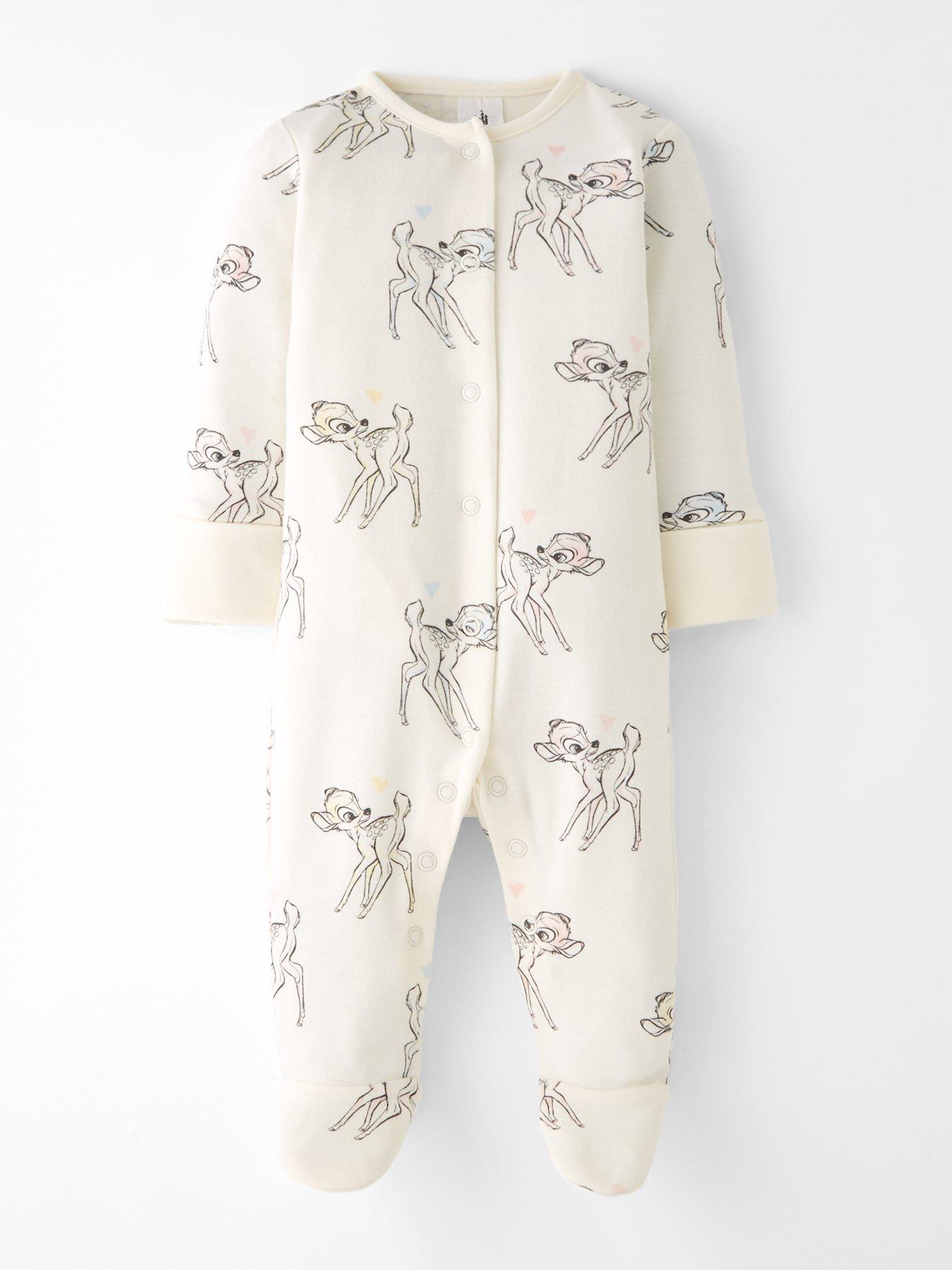 Image 2 of 5 of Bambi Disney Bambi 2 Pack Sleepsuit - Pink