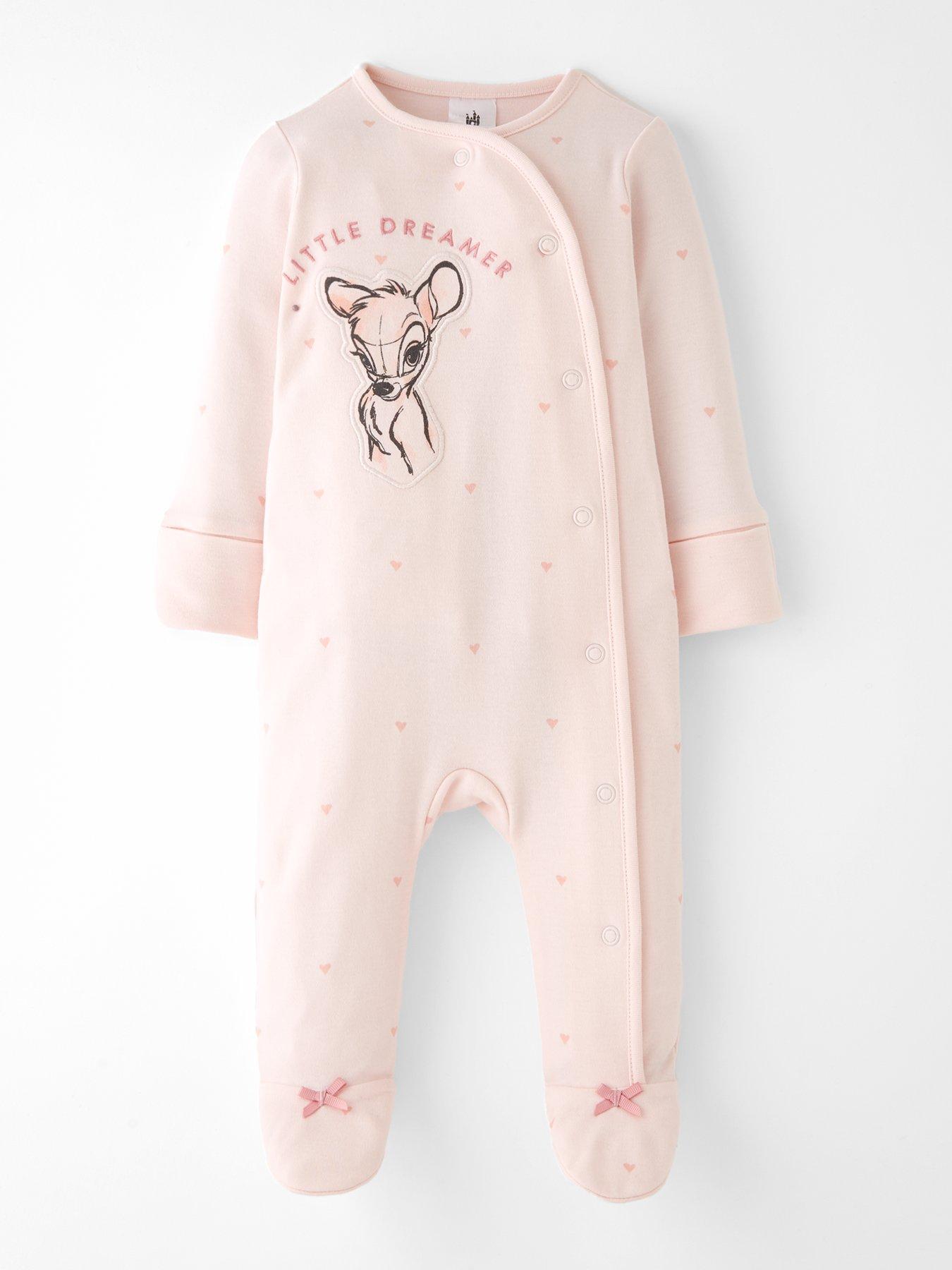 Image 3 of 5 of Bambi Disney Bambi 2 Pack Sleepsuit - Pink