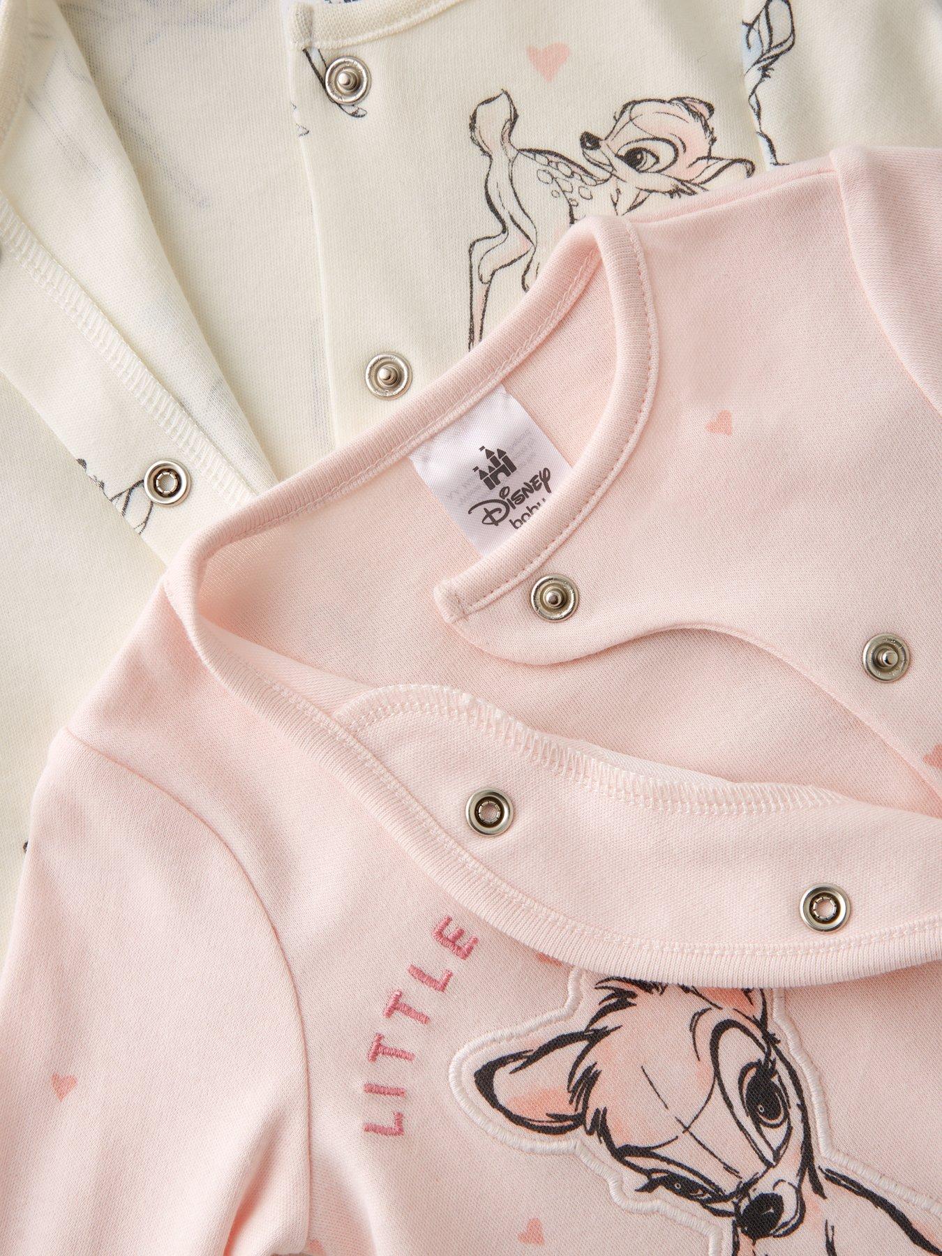 Image 4 of 5 of Bambi Disney Bambi 2 Pack Sleepsuit - Pink
