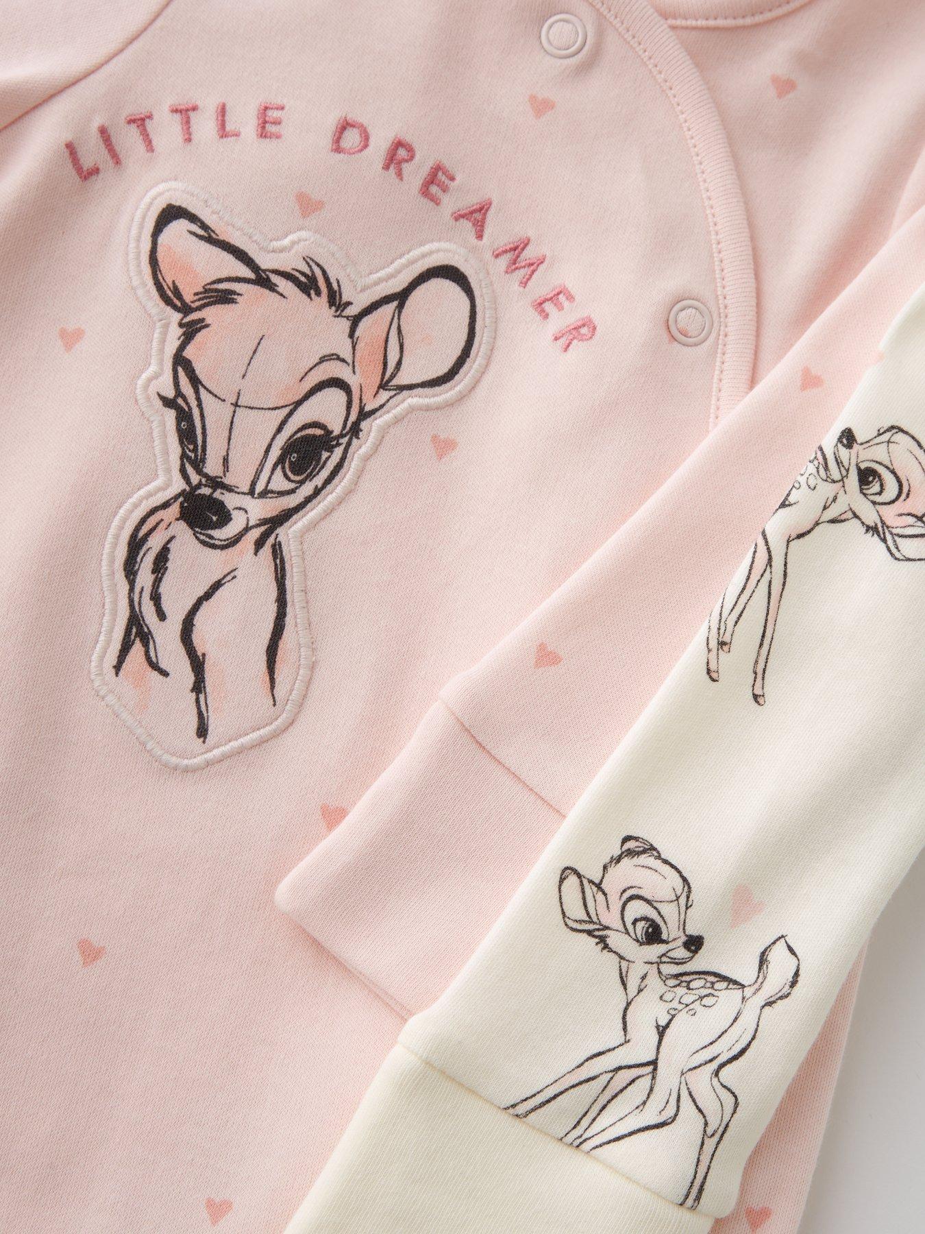 Image 5 of 5 of Bambi Disney Bambi 2 Pack Sleepsuit - Pink