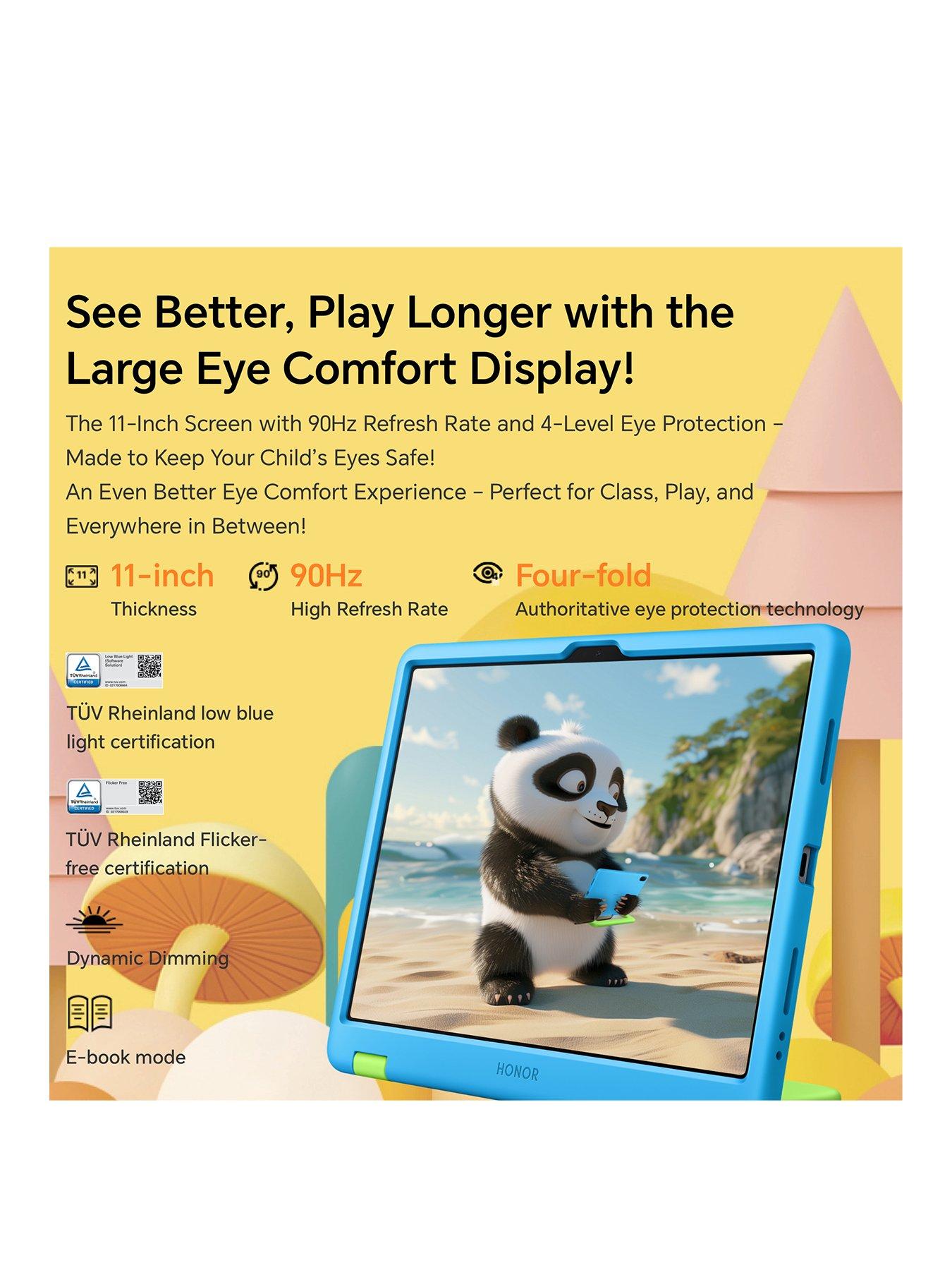 Image 3 of 7 of Honor Pad X8a Kids Edition 4/128GB with JBUDDIES Children's On-ear Headphones Blue/Grey