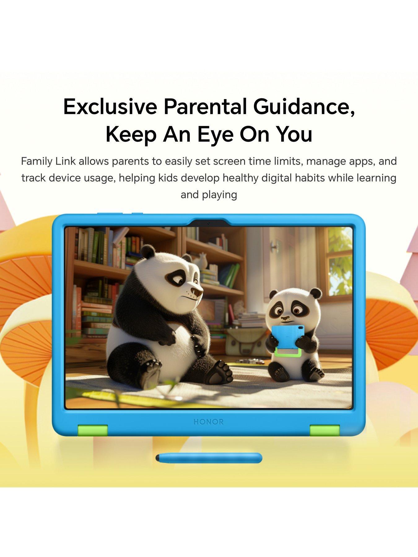 Image 4 of 7 of Honor Pad X8a Kids Edition 4/128GB with JBUDDIES Children's On-ear Headphones Blue/Grey