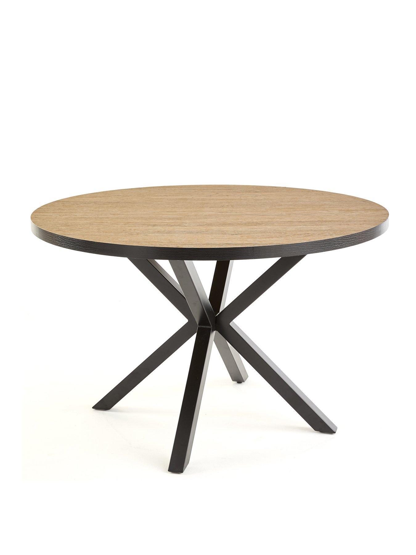 Image 3 of 7 of The Very Collection Oslo 120cm Round Dining Table &amp; 4 Marlow Chairs - FSC&reg; Certified