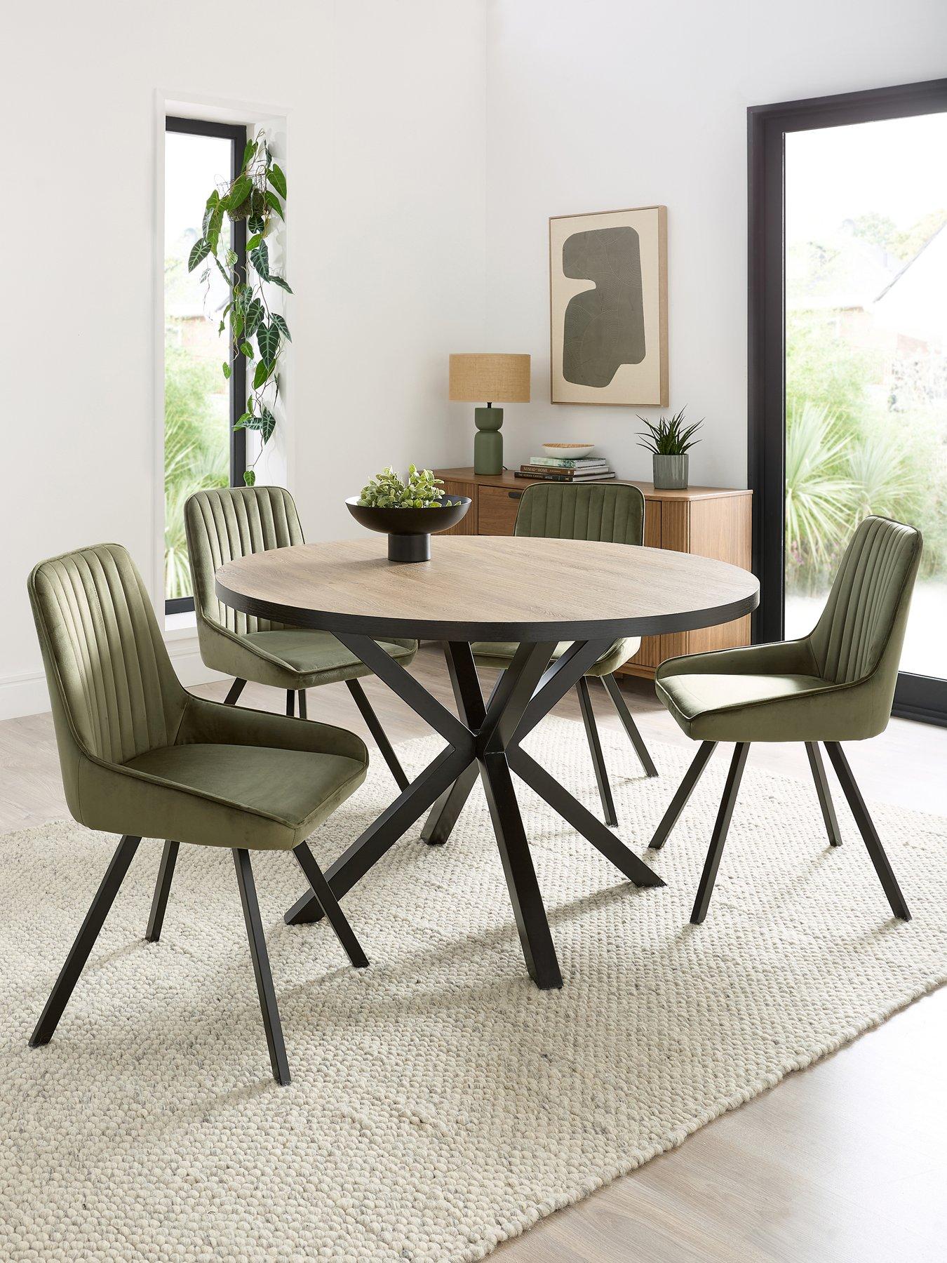 undefined Oslo 120cm Round Dining Table  &  4 Marlow Chairs - FSC® Certified