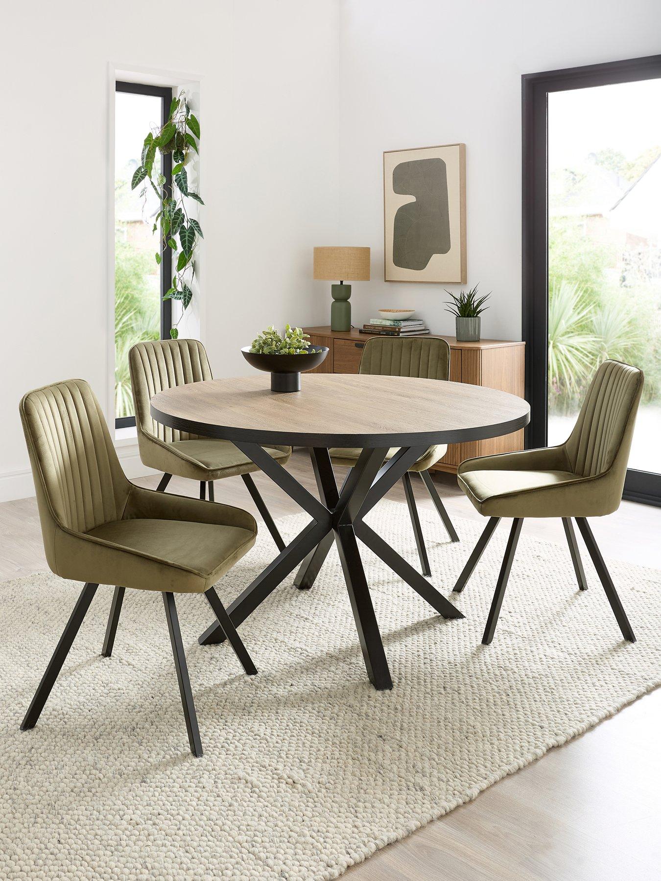undefined Oslo 120cm  Round Dining Table & 4 Marlow Chairs