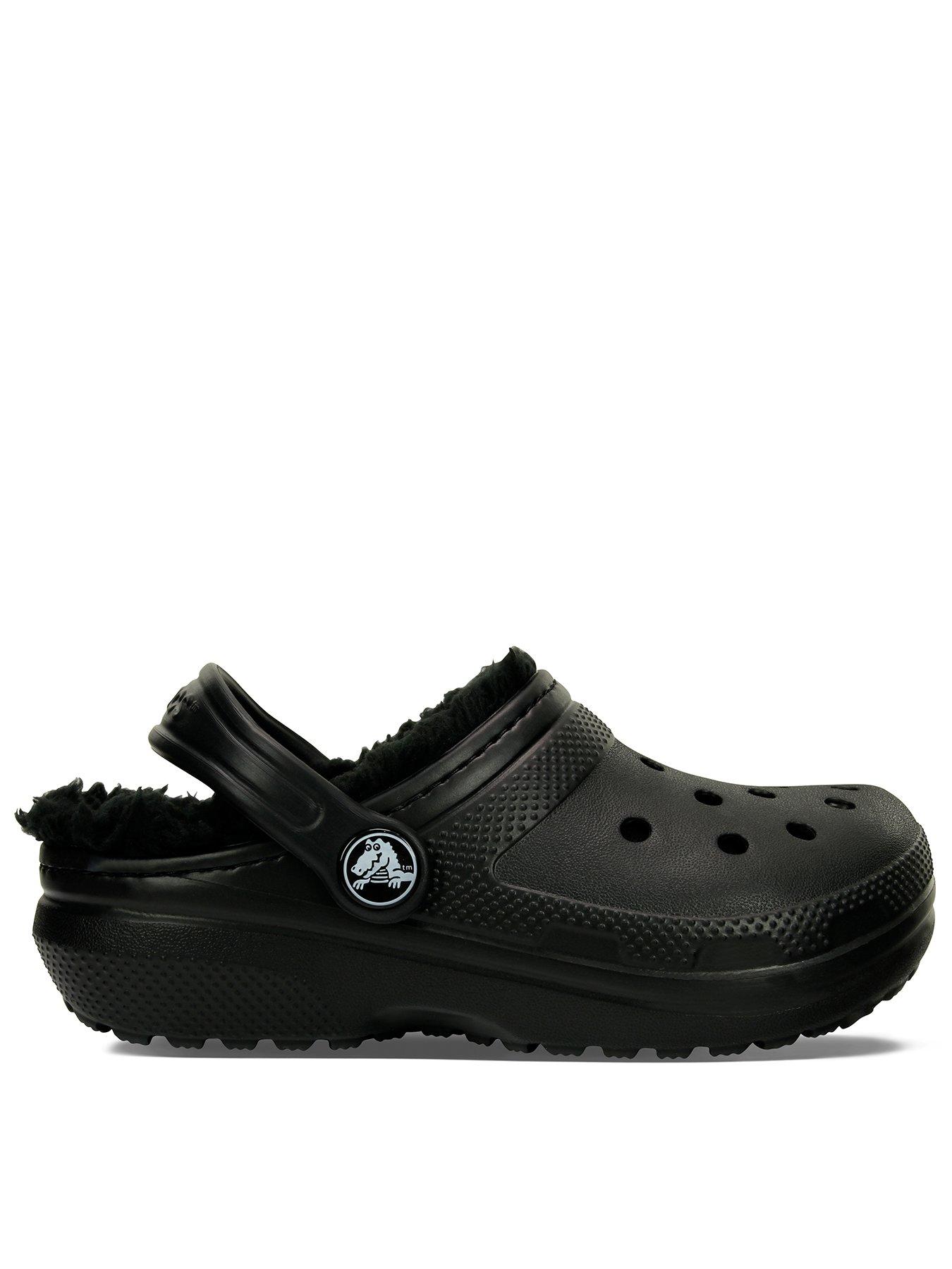 crocs-infant-junior-classic-lined-clog-black