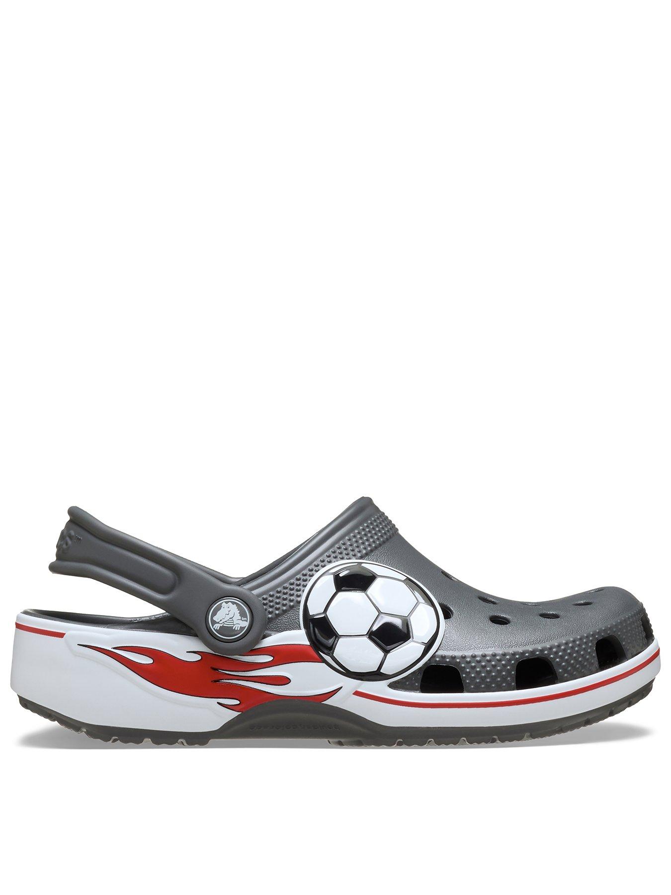 Crocs Junior/Youth Classic Soccer Band Clogs - Grey