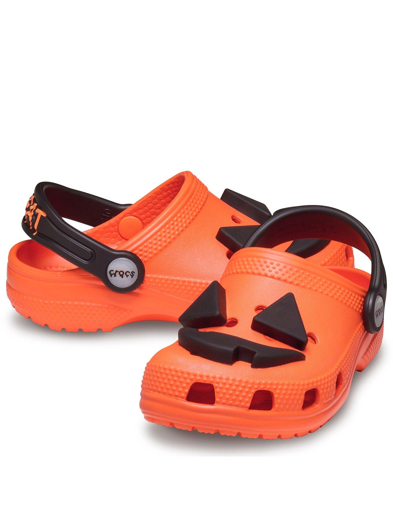 Crocs Infant/junior Halloween Jack O Lantern Lights Clog, Orange, Size 7 Younger