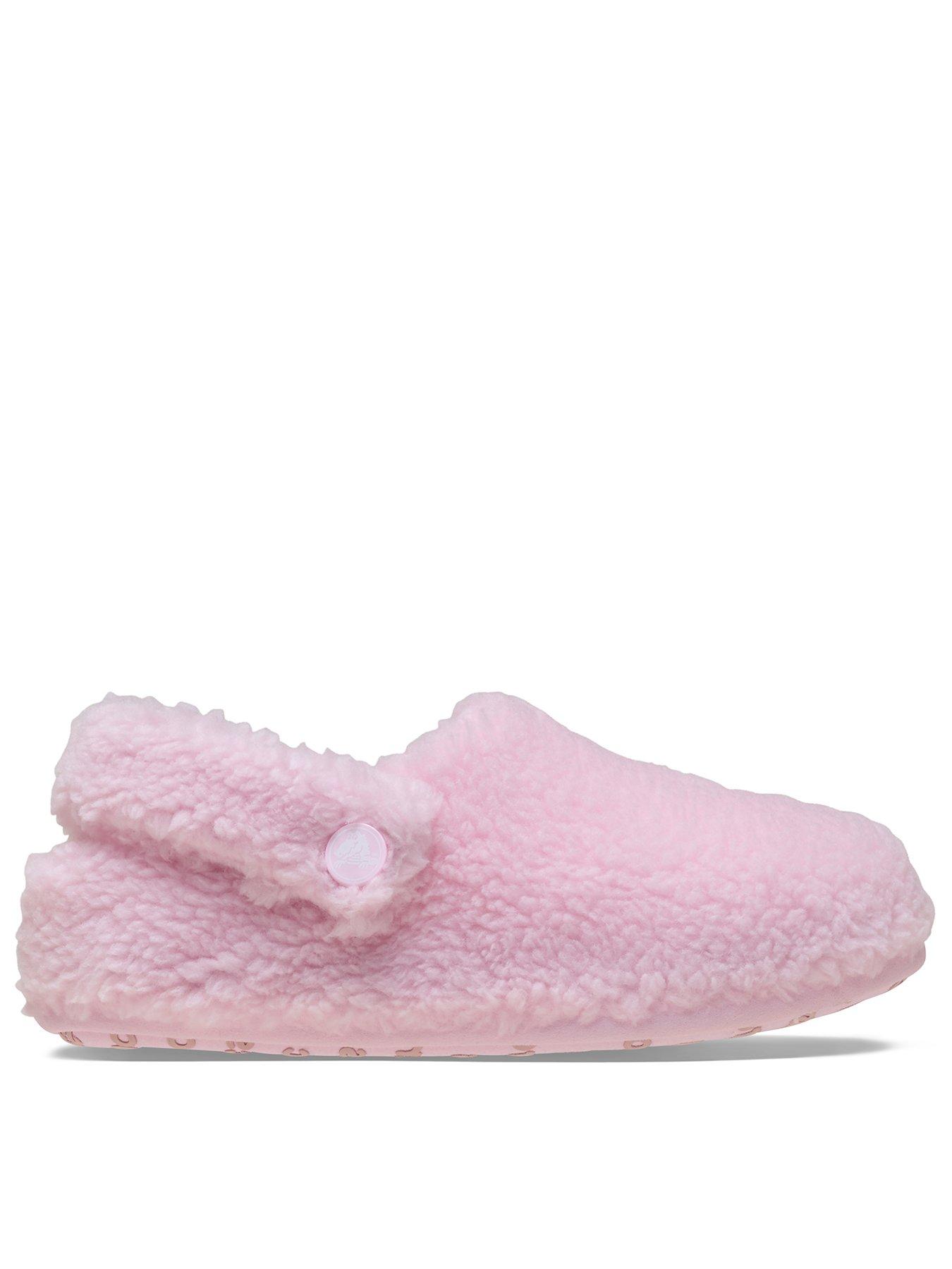 Crocs Infant / Junior Classic Cozzzy Slippers, Pink, Size 10 Younger