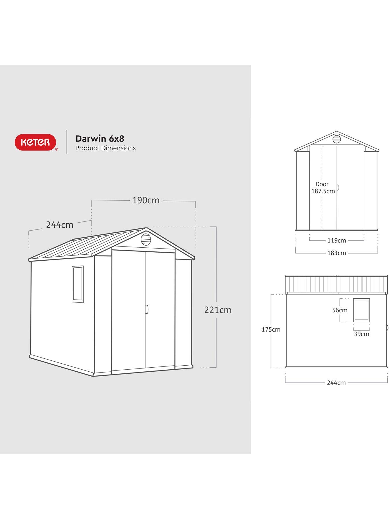Image 6 of 6 of Keter Darwin 6x8 Grey