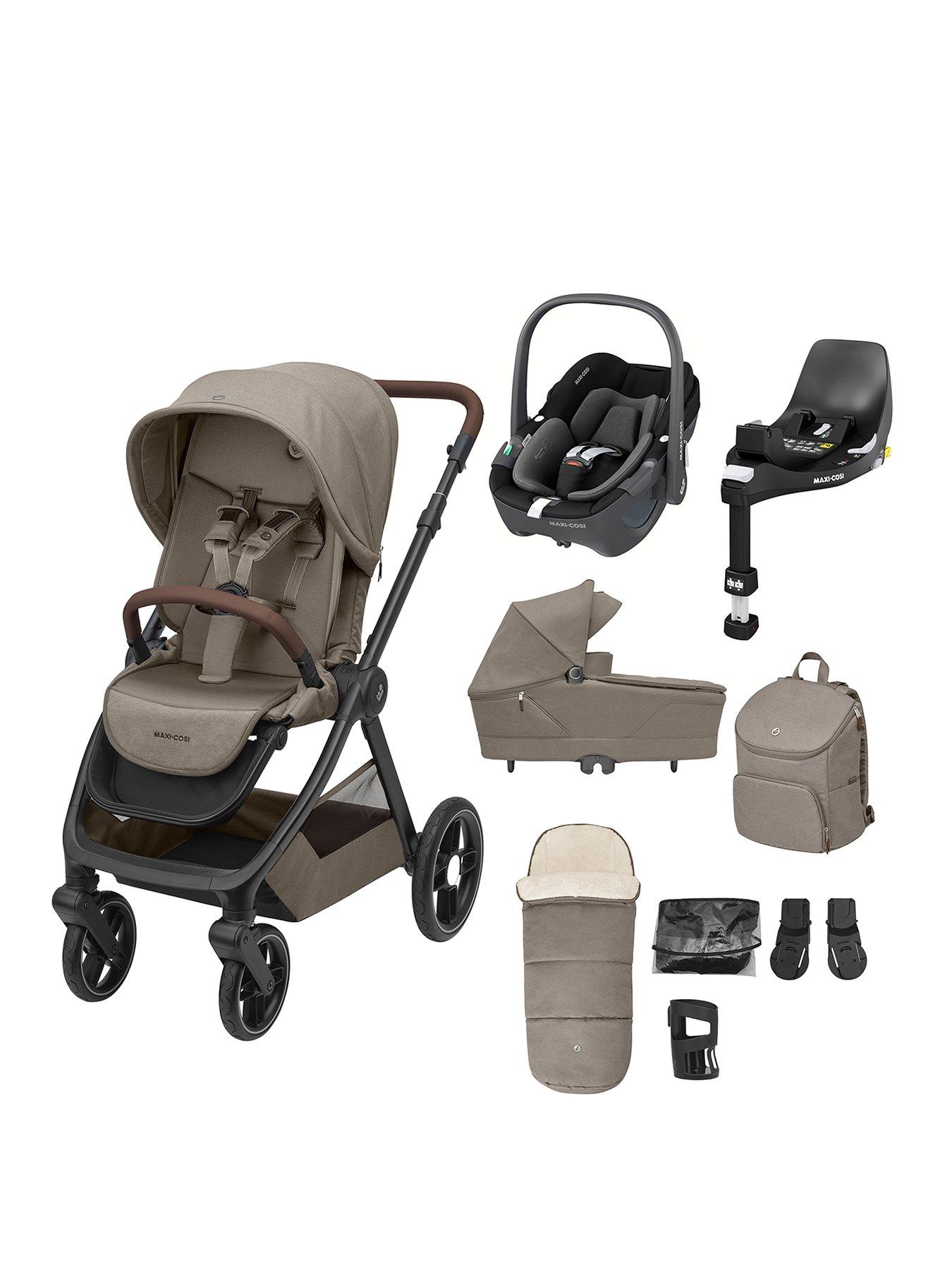 Maxi-Cosi Oxford + 9 Piece Complete Pushchair Travel System - Twillic Truffle