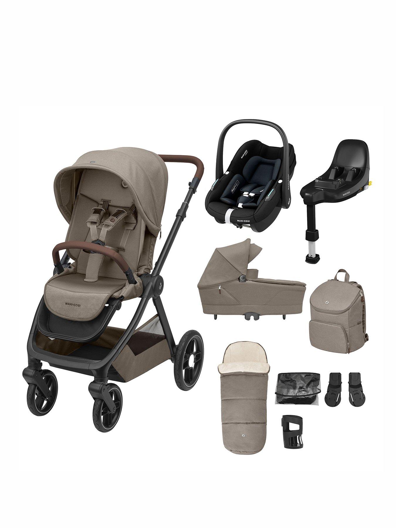 Maxi-Cosi Oxford + 9 Piece Select Pushchair Travel System - Twillic Truffle