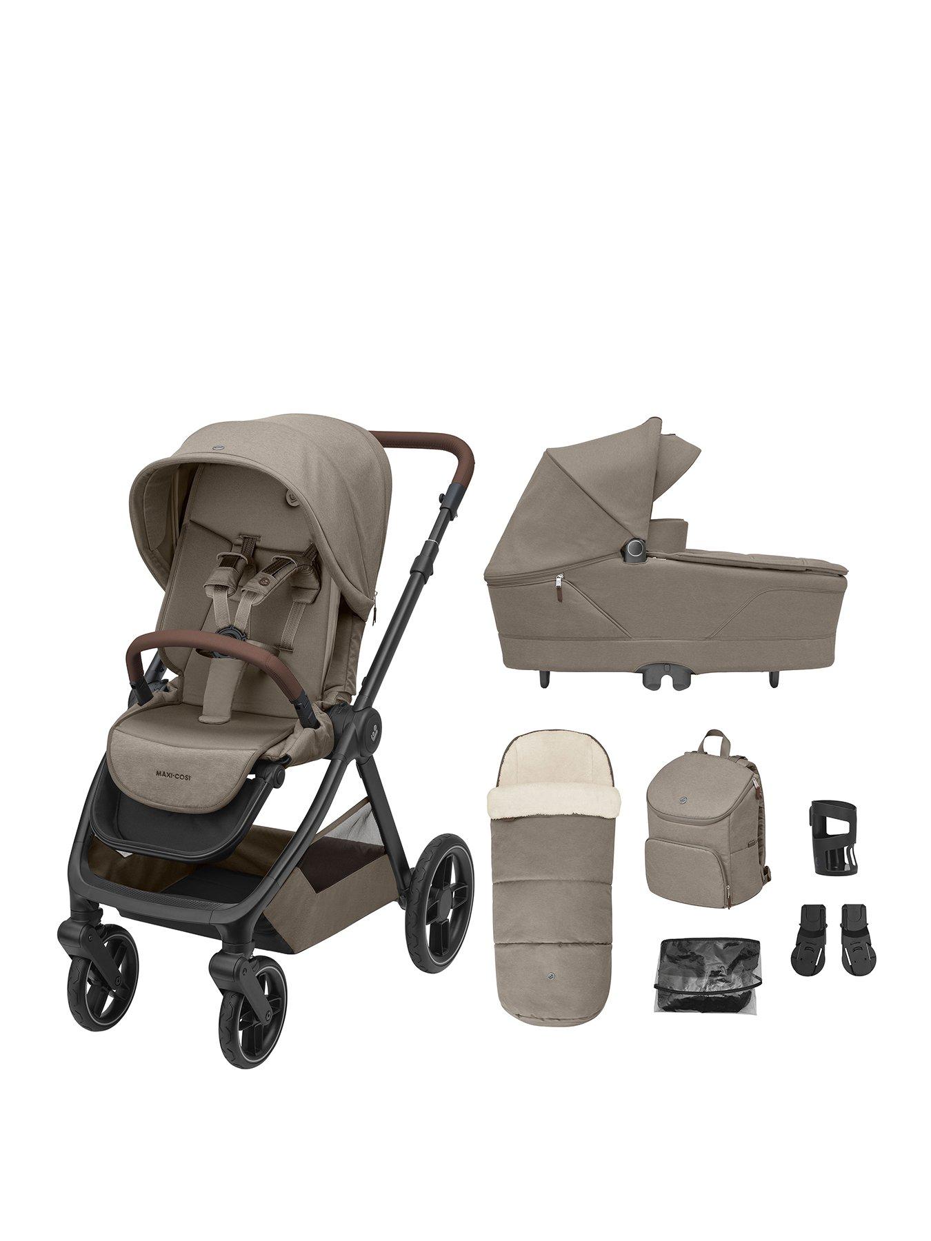 Maxi-Cosi Oxford + Essential Pushchair Bundle, Twillic Truffle