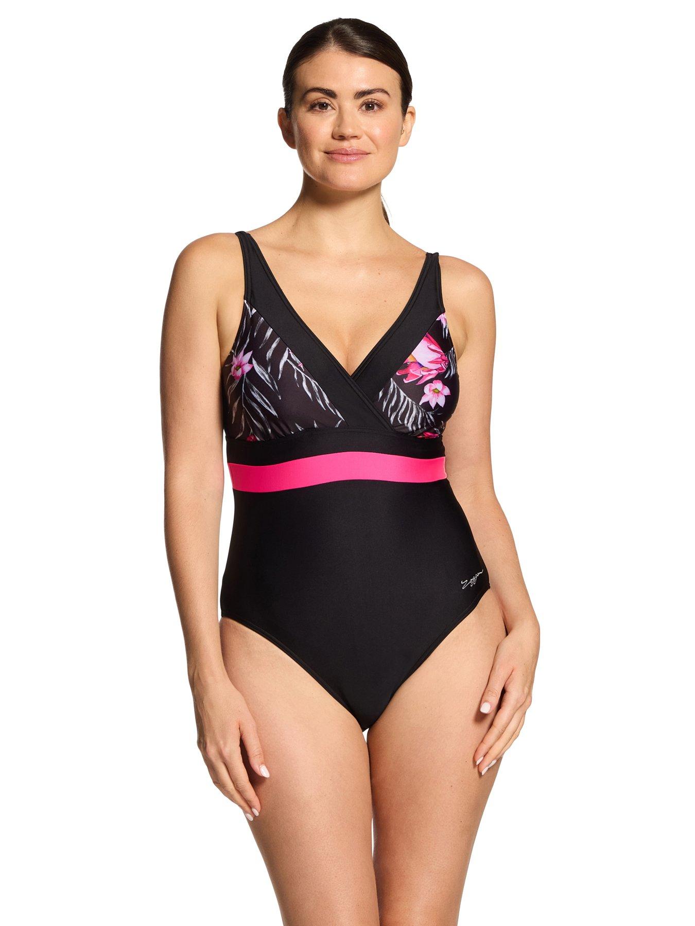 undefined Women's Safari Square Back Swimsuit - Black