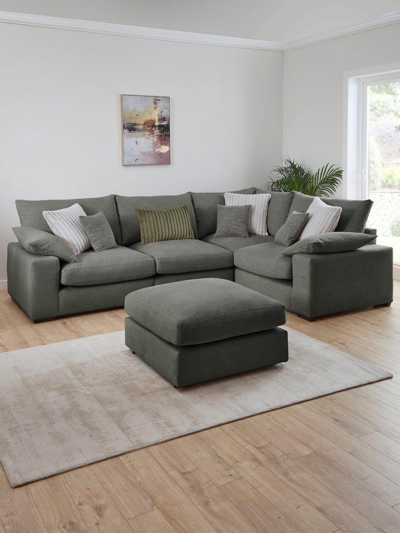 undefined Aston Rev Double Arm Mod Corner With Footstool