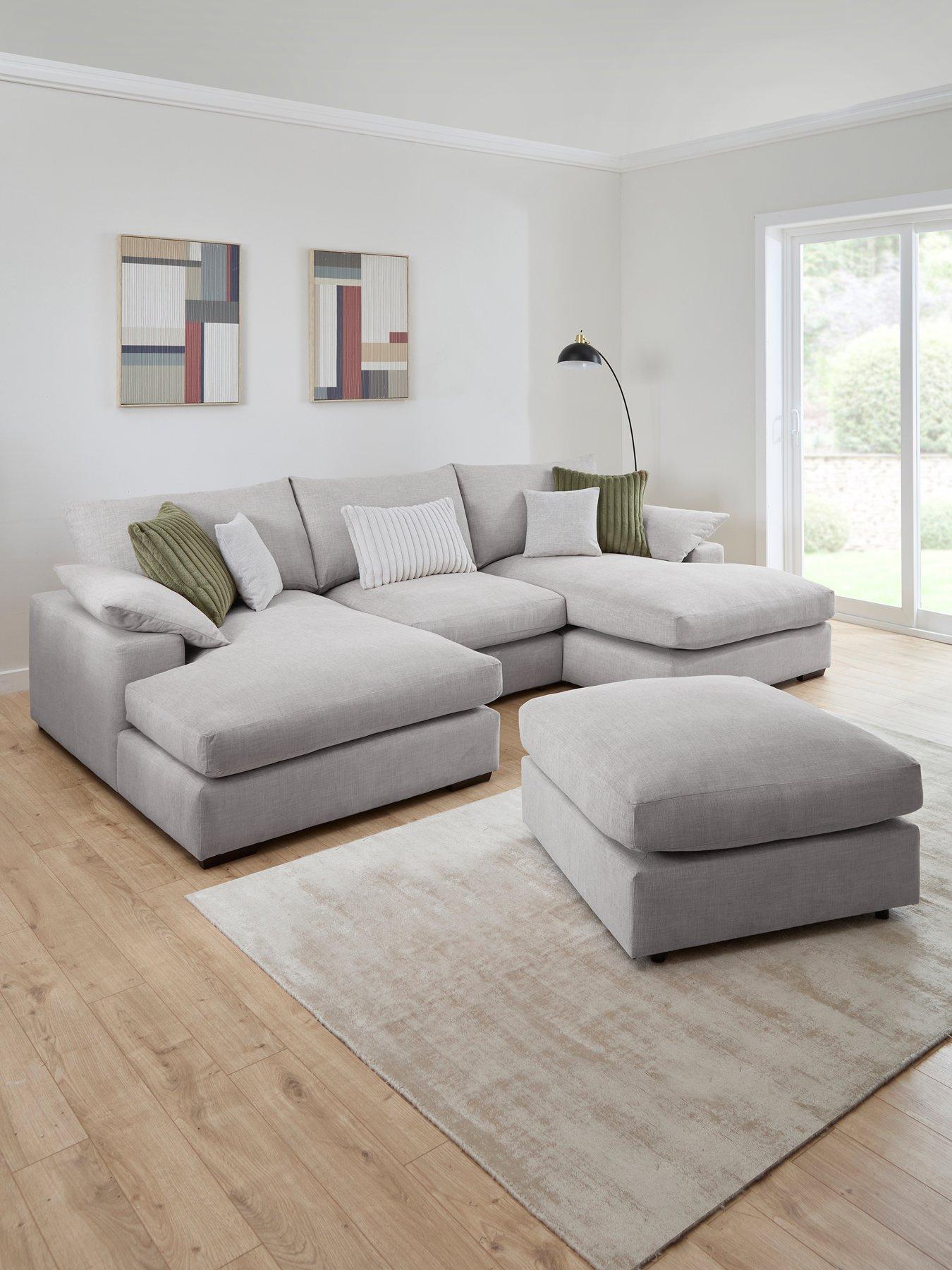 undefined Aston U-shape Mod Sofa With Footstool - Made to Order in the UK