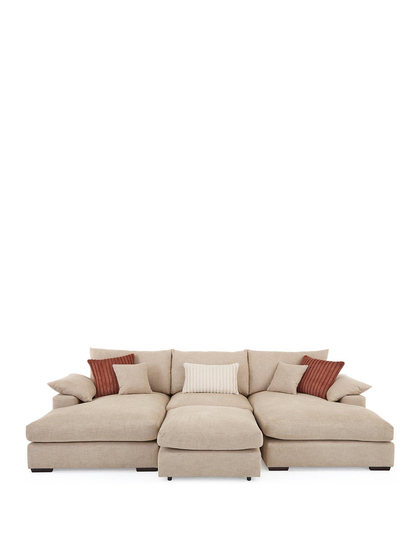 Image 2 of 6 of Very Home Aston U-shape Mod Sofa With Footstool&nbsp;- Made to Order in the UK