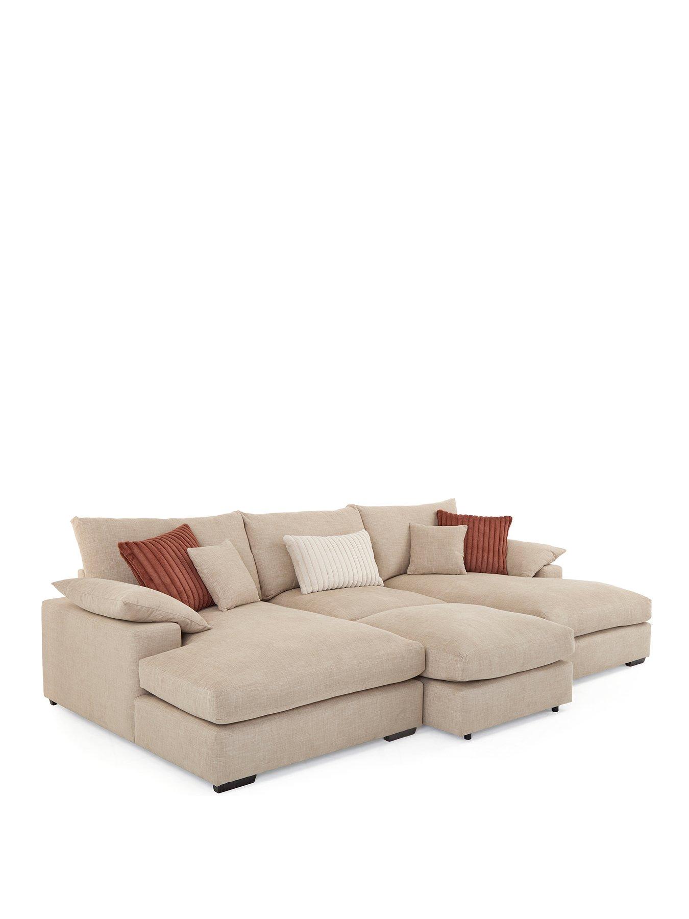 Image 3 of 6 of Very Home Aston U-shape Mod Sofa With Footstool&nbsp;- Made to Order in the UK