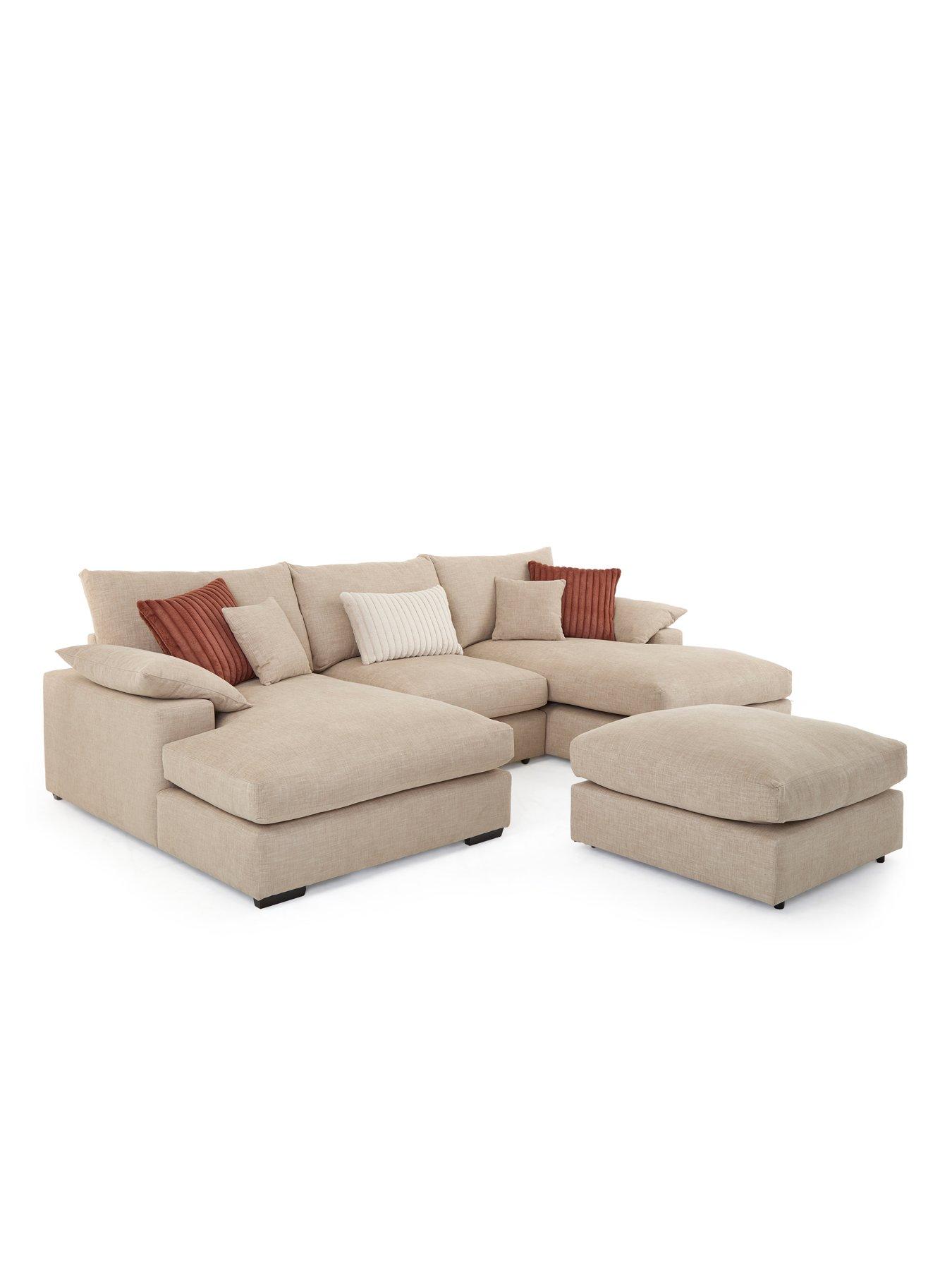 Image 4 of 6 of Very Home Aston U-shape Mod Sofa With Footstool&nbsp;- Made to Order in the UK
