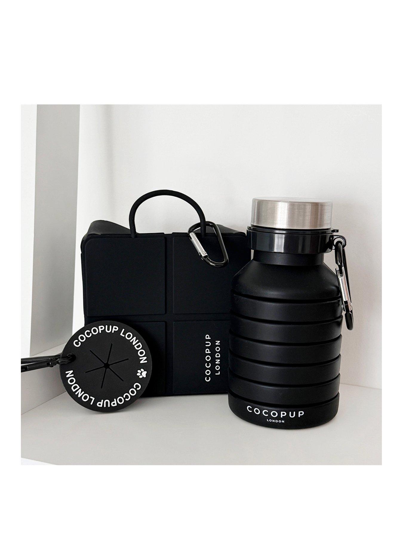 Cocopup Travel Bundle - Black Water Bottle, Poop Pocket, Foldable Bowl