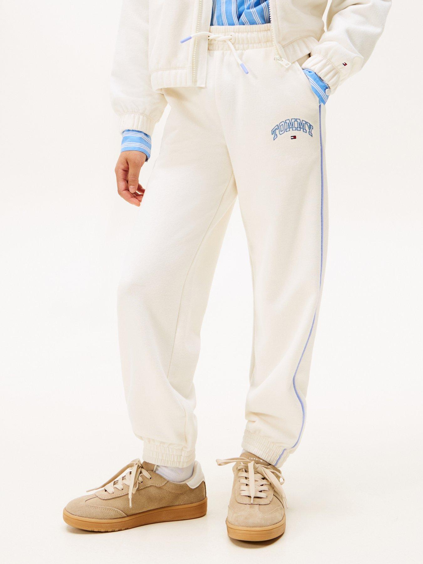 undefined Girls Varsity Sweatpants - Ivory Silk