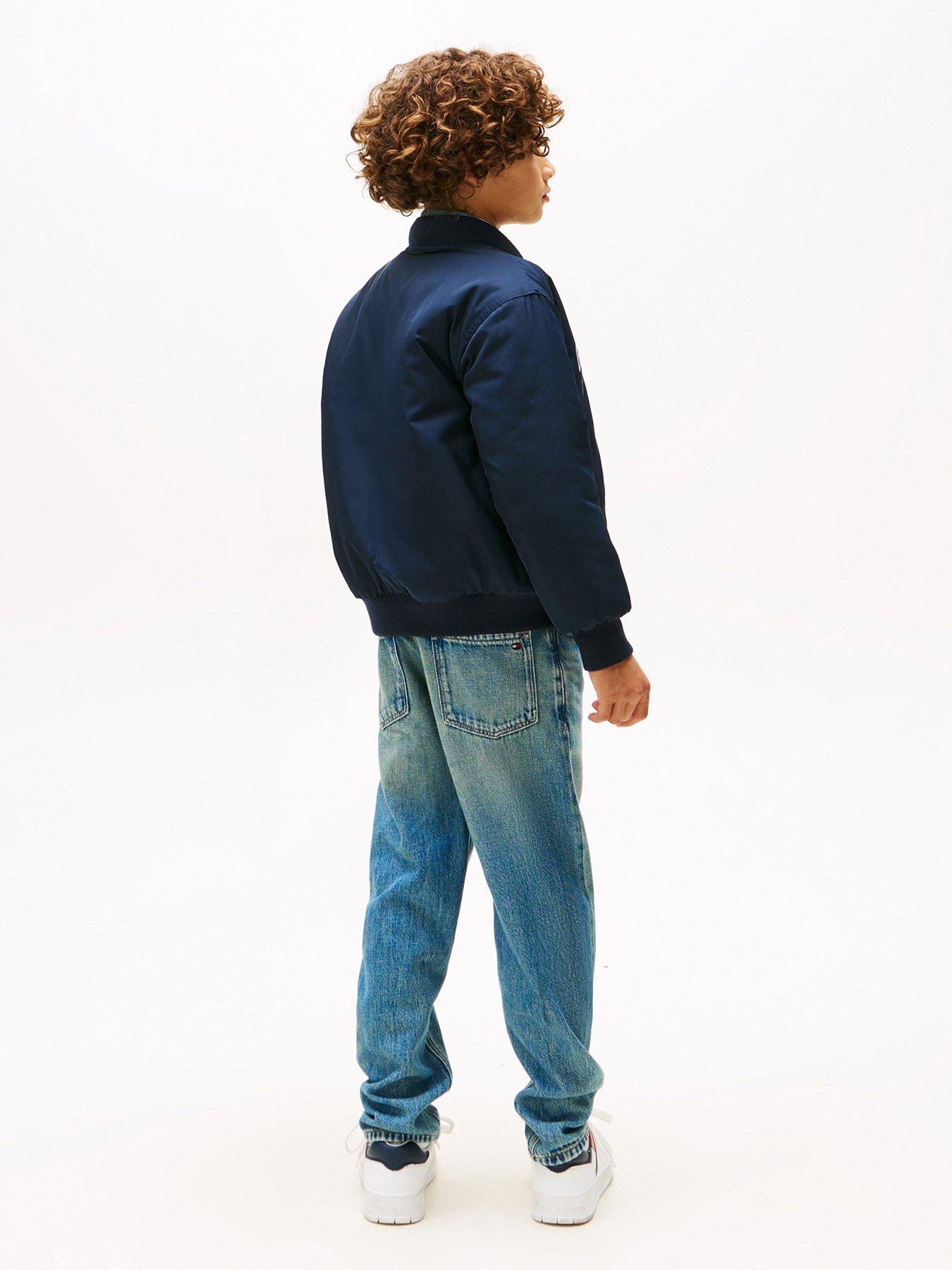 Image 2 of 5 of Tommy Hilfiger Boys Varsity Reversible Bomber - Night Navy